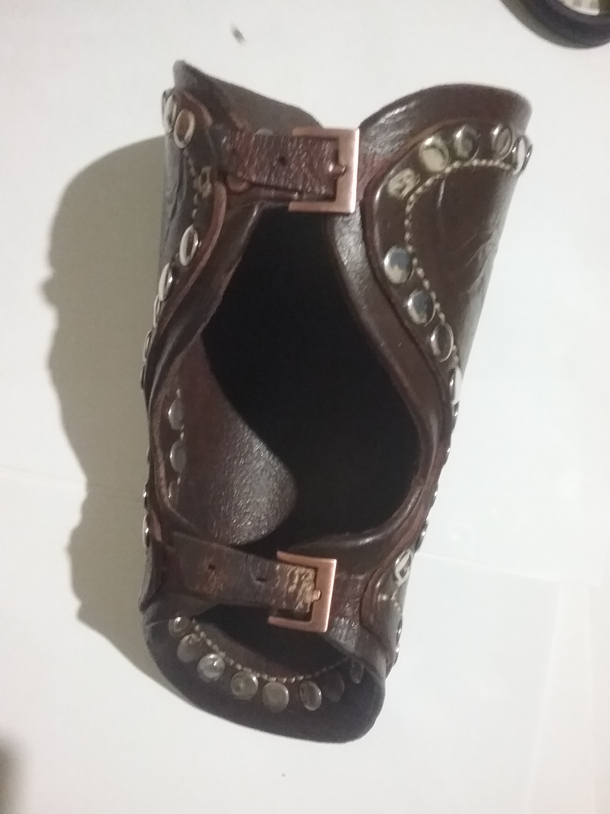 Bracer from Assassin's Creed II - My, Handmade, Natural leather, Assassins creed, Bracer, Needlework with process, Longpost