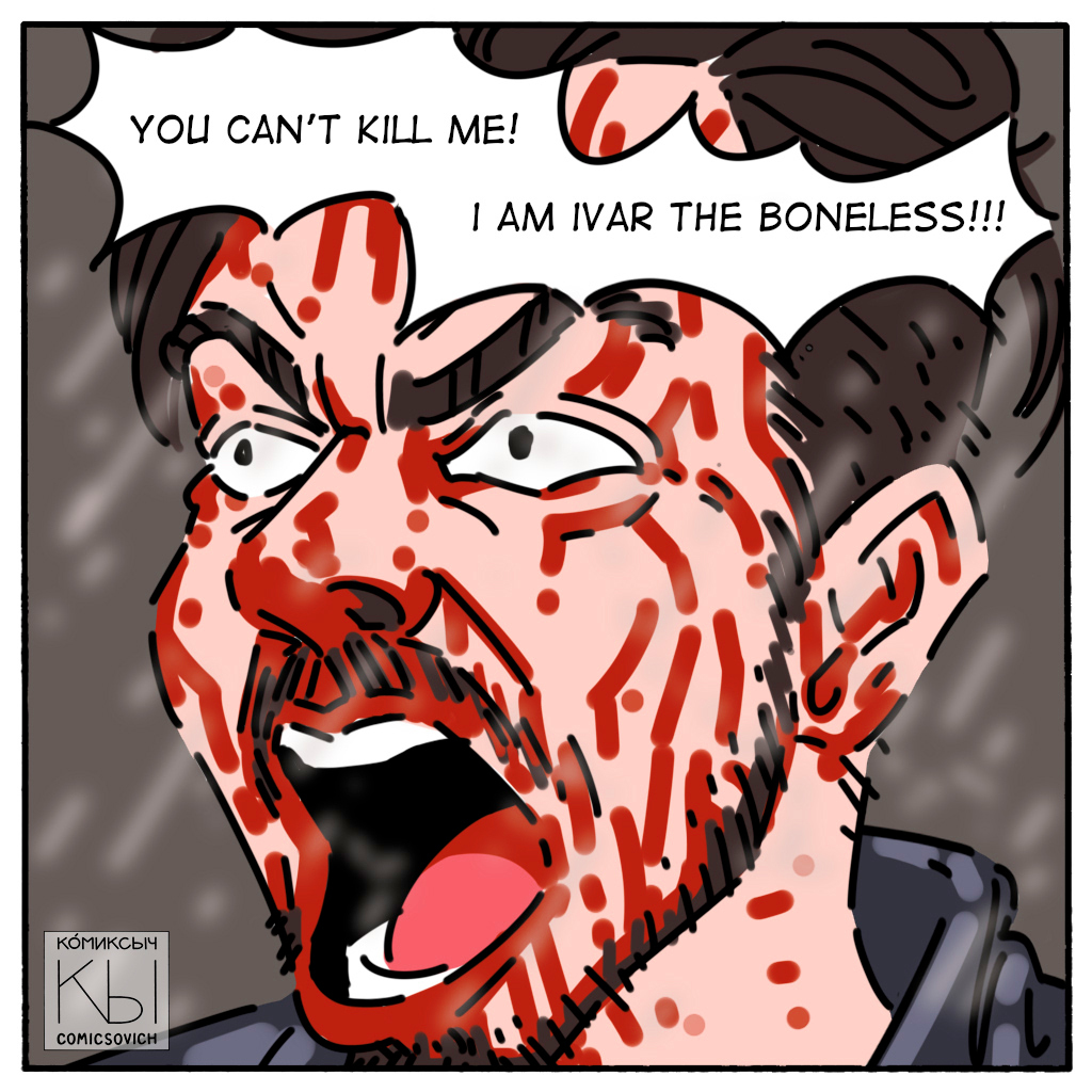 When you've seen enough of your favorite TV series - My, Викинги, Ivar the Boneless, Comics, Parody, Humor, Artist, Drawing, Web comic, Longpost