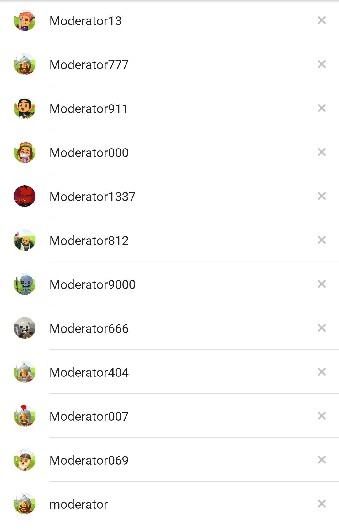 I think these are all moderators - Moderator, Team Peekaboo