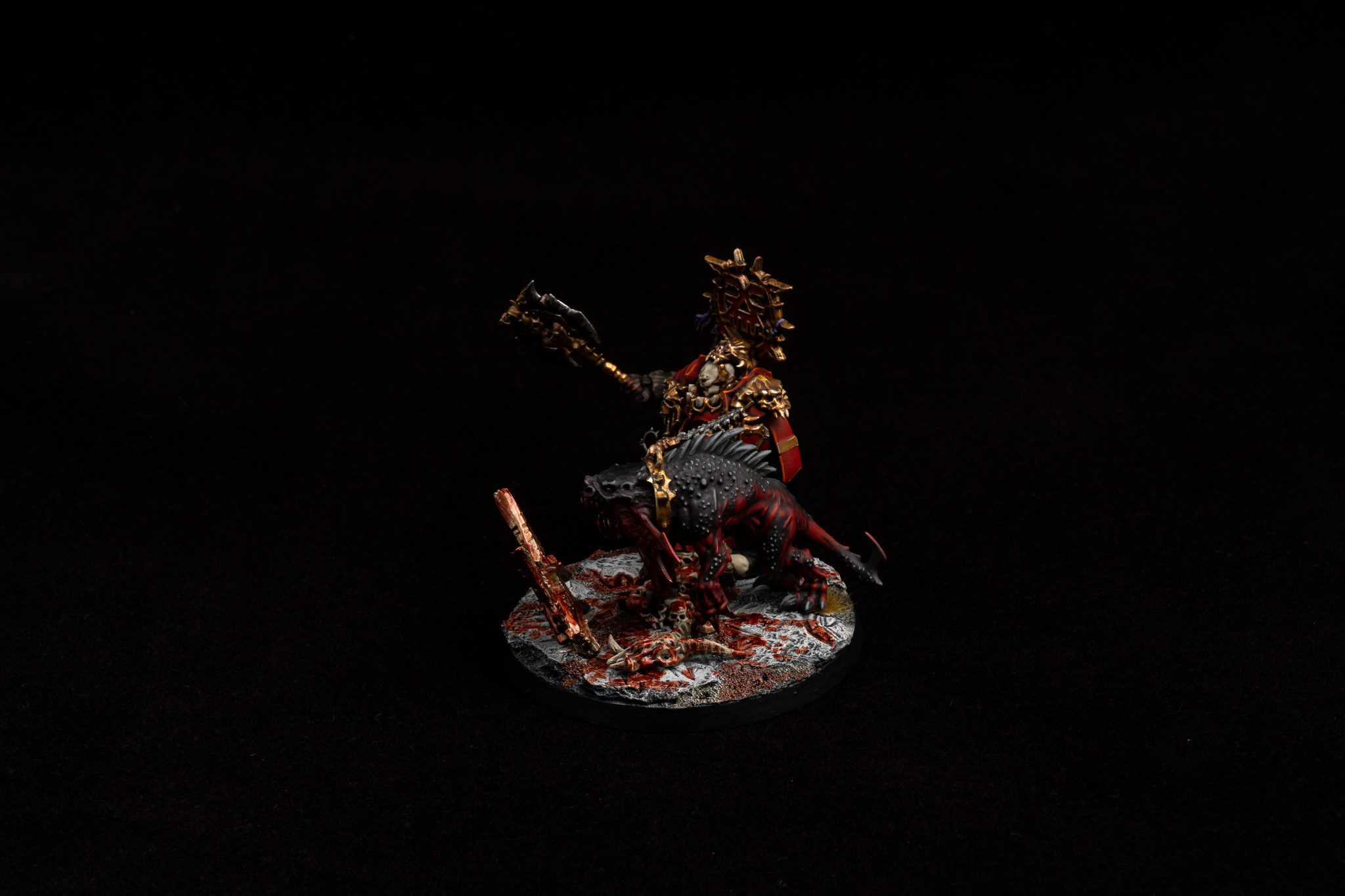 Lord of Khorne - My, Warhammer: age of sigmar, Blades of Khorne, Demon, Dog, Blood, Painting miniatures, Longpost