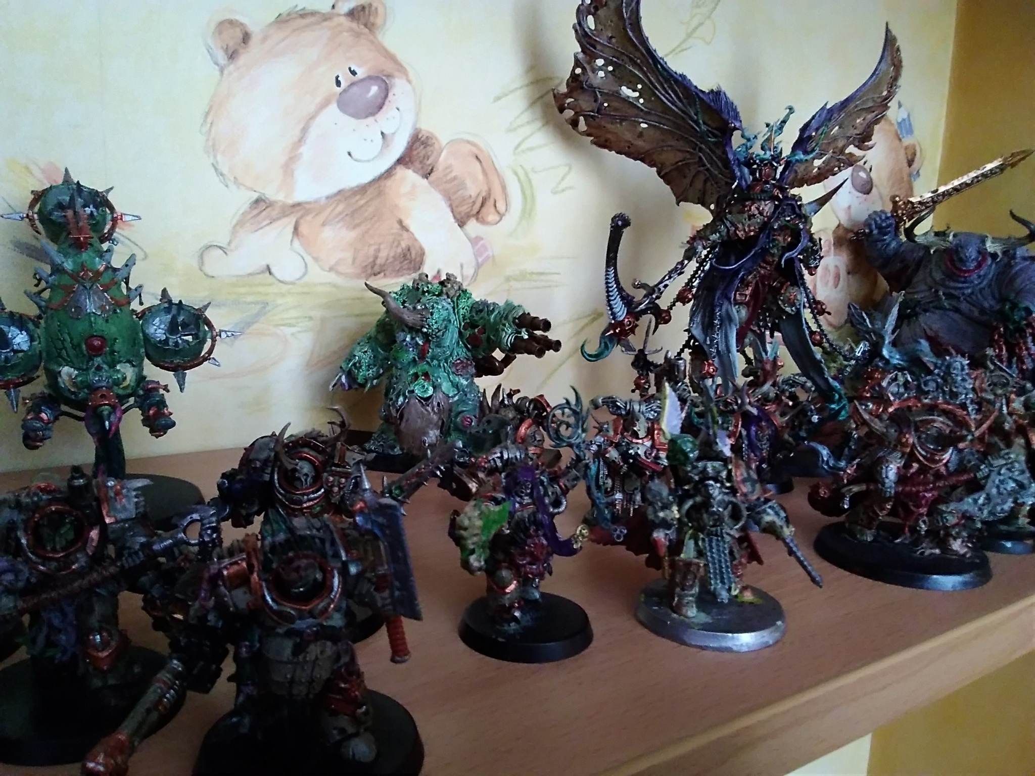 Death Guard and a pinch of demons. I will be glad for tips and criticism - My, Warhammer 40k, Painting miniatures, Longpost