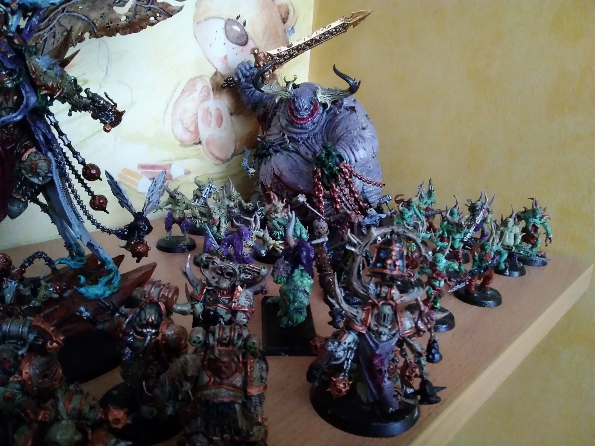 Death Guard and a pinch of demons. I will be glad for tips and criticism - My, Warhammer 40k, Painting miniatures, Longpost