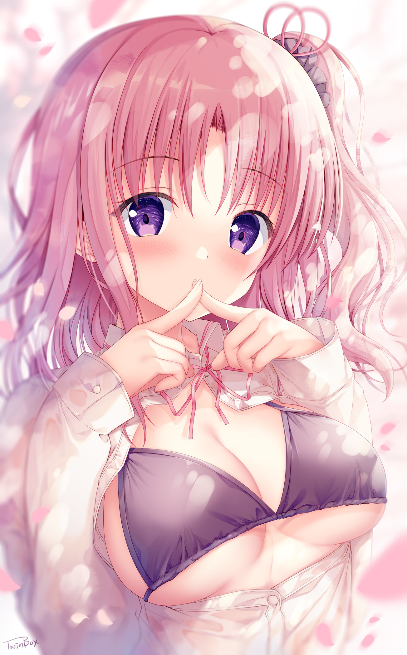 Art by Twinbox - NSFW, Anime, Anime art, Original character, Underwear, Swimsuit, Booty, Breast, Twinbox, Longpost