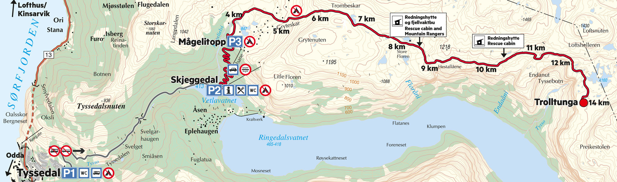 Trip from St. Petersburg to Norway, summer 2019 part 9 - My, Norway, Fjords, Troll Tongue Rock, Travels, Road trip, Bridge, Waterfall, Mat, Longpost