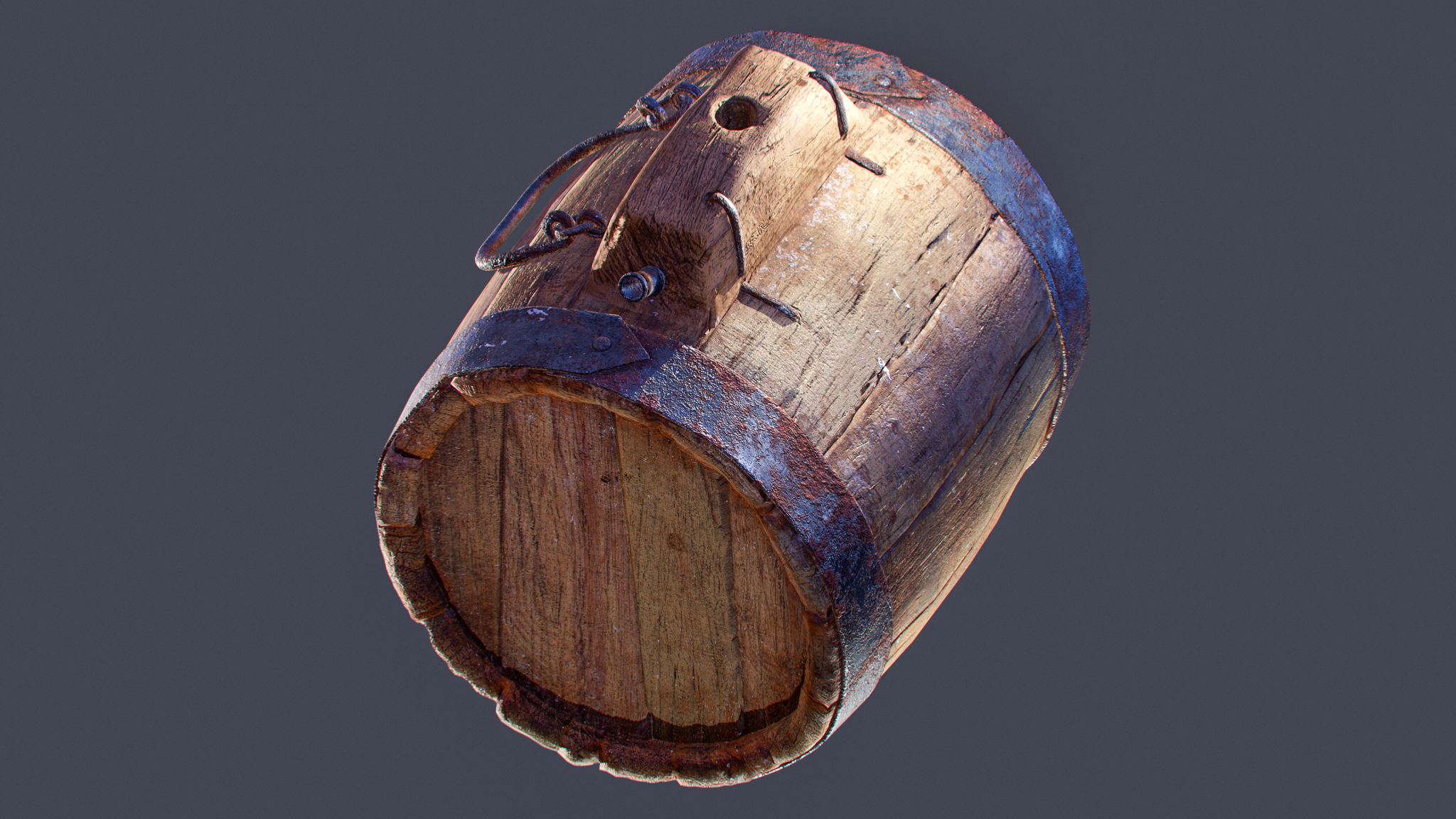 There has been a barrel in the life of every 3D modeler - My, Barrel, 3D, Models, Zbrush, Substance painter, 3DS max, Textures, Render, Video, Longpost