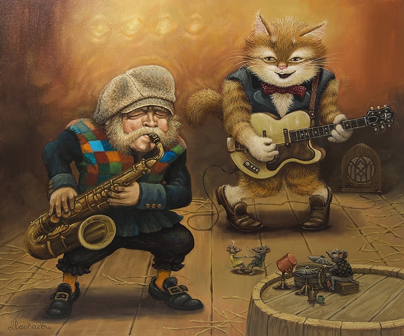 Alexander Maskaev - fairy tales in painting for children and adults - Artist, cat, Drawing, Positive, Story, Longpost