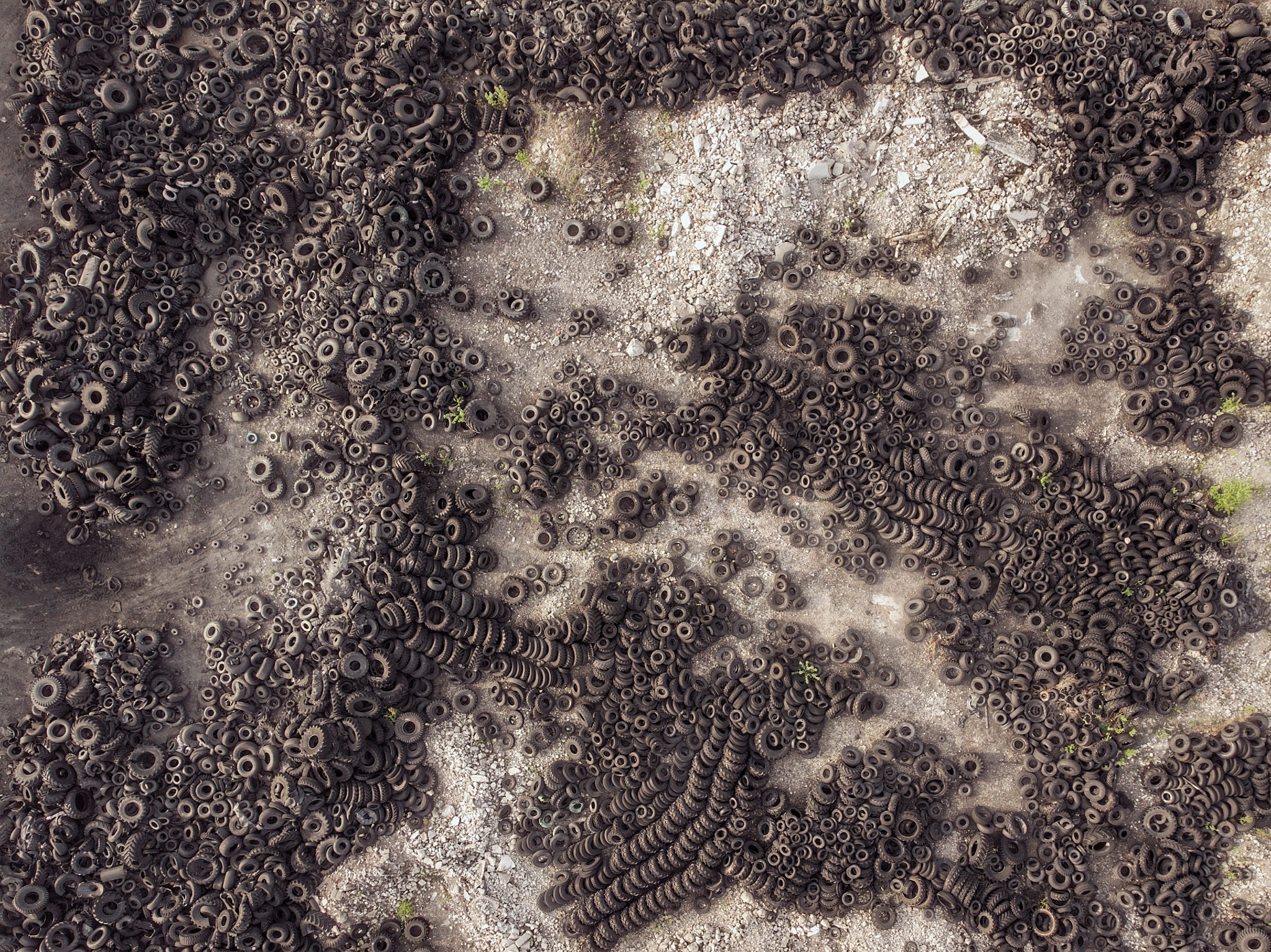 Tire dump in an industrial area - My, The photo, View from above, Aerial photography, Drone, Dump, Tires, Waste, Longpost