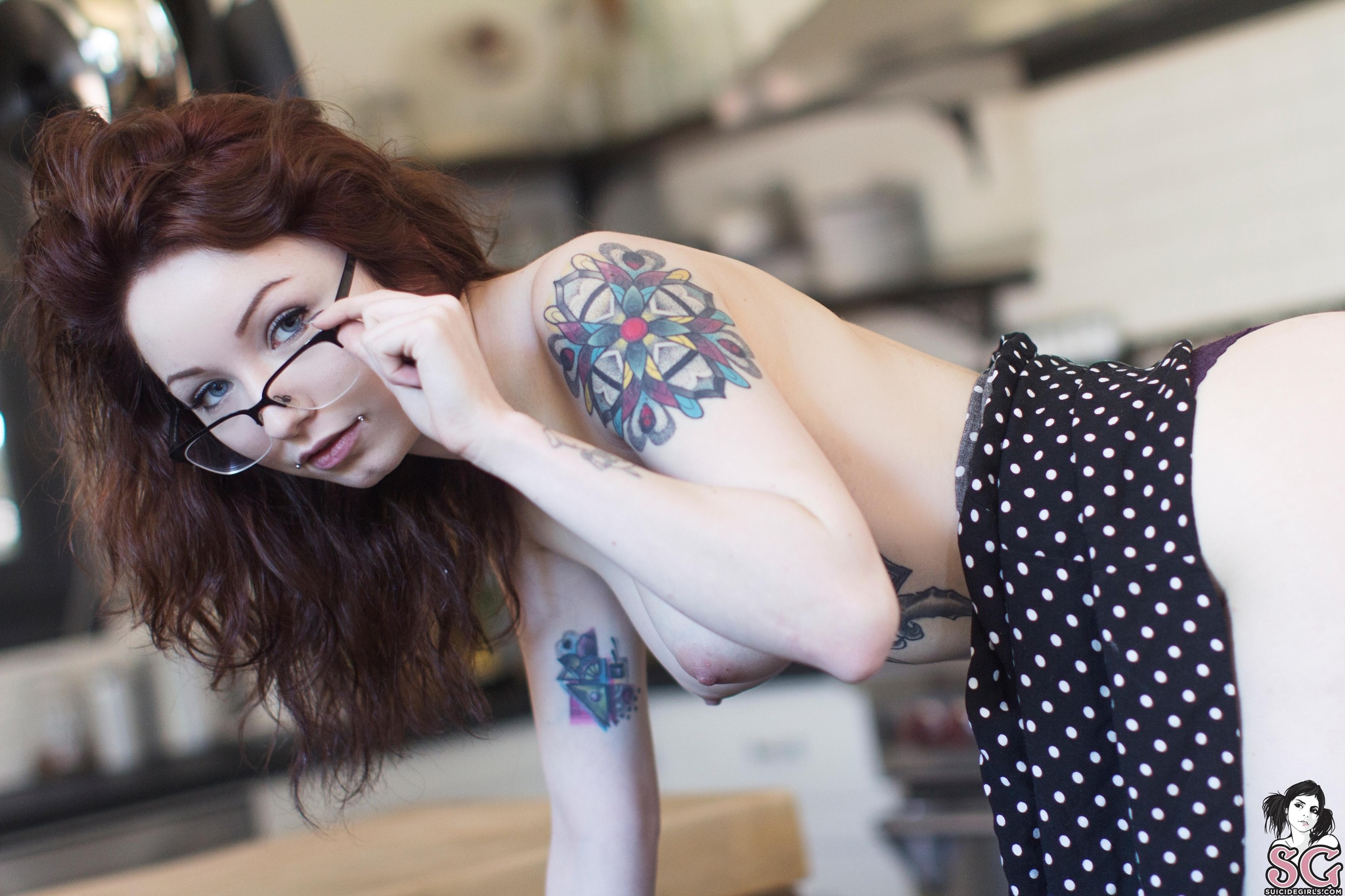 -For friend... - NSFW, Suicide girls, Girls, Erotic, Tattoo, Boobs, Redheads, Breast, Beautiful girl, Longpost