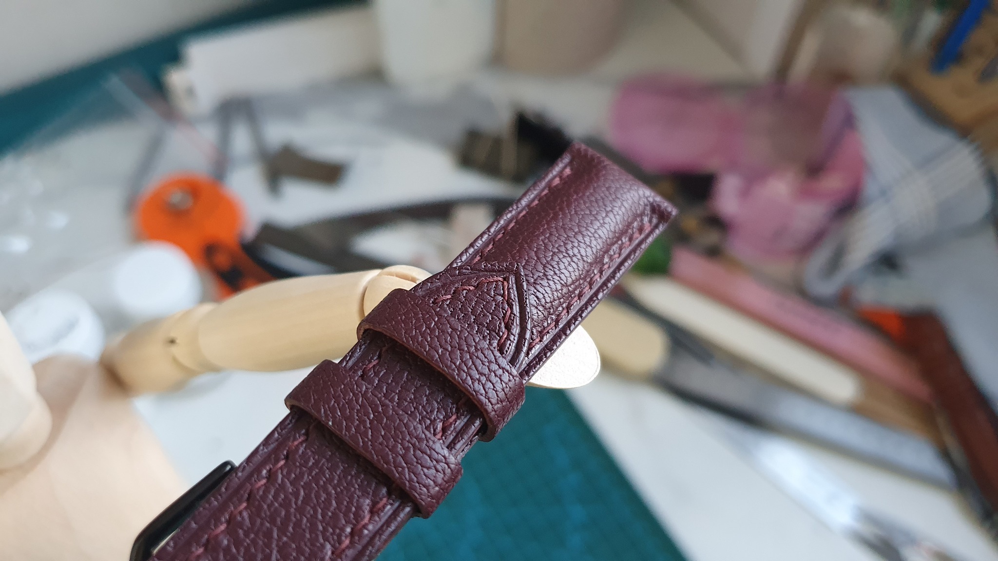 Nakarantinil - My, Leather, Handmade, Wallet, Leather products, Strap, Longpost, Needlework without process