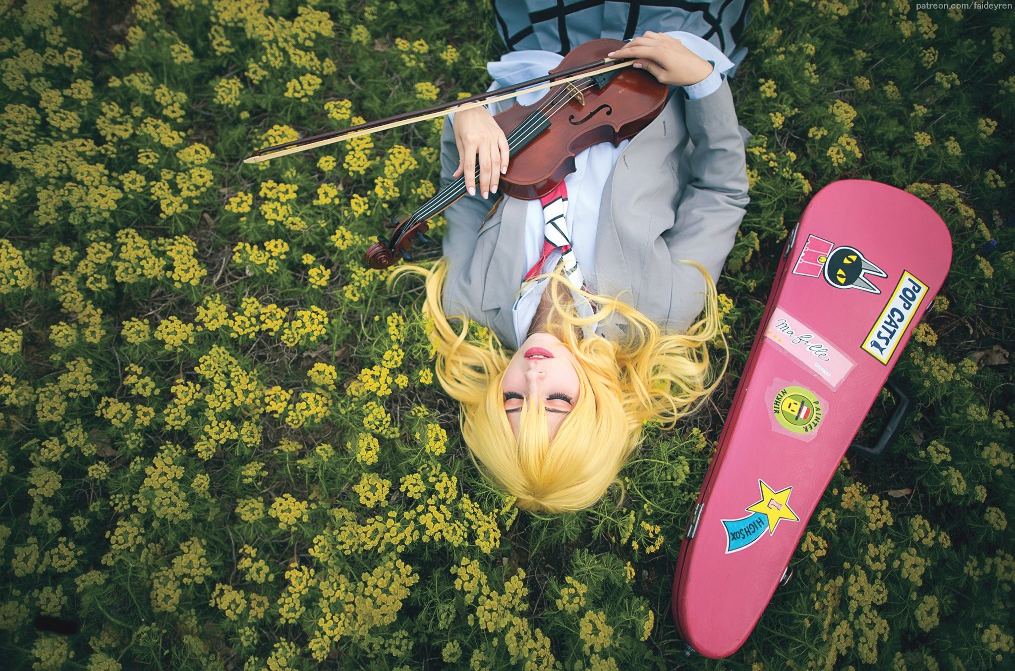 Celebrating April with themed cosplay: Kaori Miyazono by Faid Eyren - My, Faid Eyren, Russian cosplay, Cosplay, Miyazono kaori, Shigatsu wa Kimi no Uso, Longpost