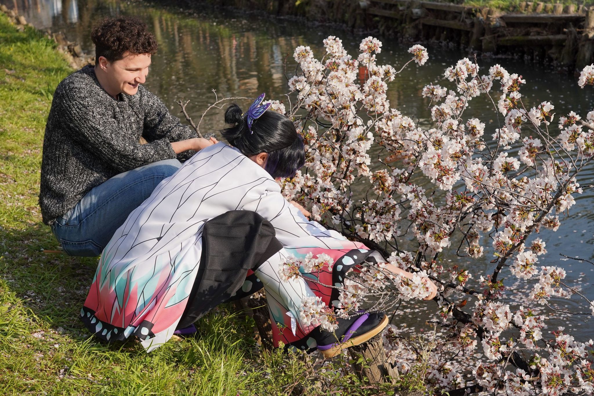 Kochou Shinobu cosplay in cherry blossoms - My, Russian cosplay, Faid Eyren, Kochou shinobu, Kimetsu no yaiba, Cosplay, Longpost