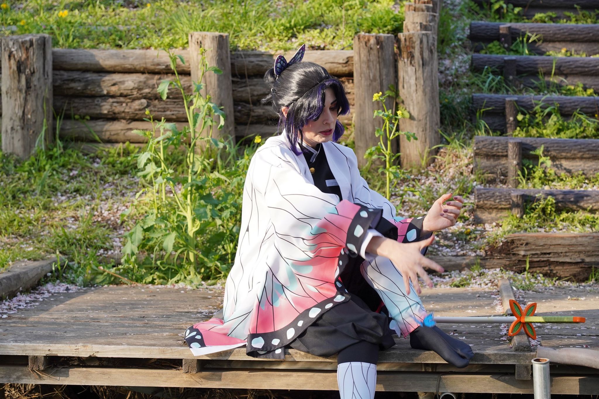 Kochou Shinobu cosplay in cherry blossoms - My, Russian cosplay, Faid Eyren, Kochou shinobu, Kimetsu no yaiba, Cosplay, Longpost