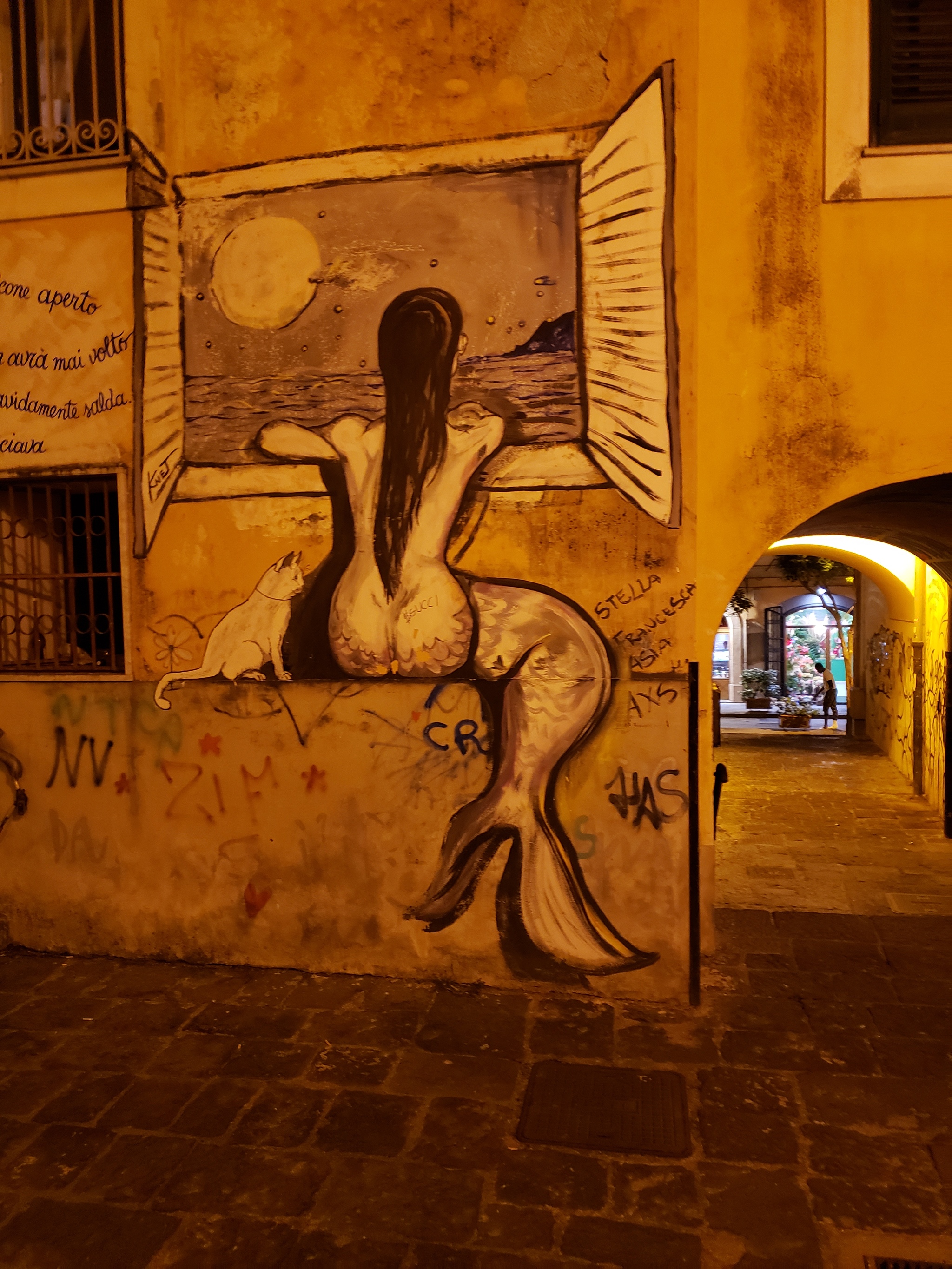 Graffiti, Salerno - My, Italy, Graffiti, Travels, Sailors, Mobile photography, Longpost