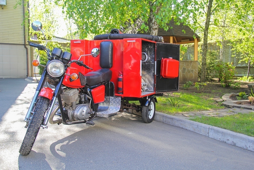 Firefighter motorcycle restored - My, Moto, Motorcycle IZH, Ministry of Emergency Situations, Reconstruction, Khartsyzsk, Donetsk, Museum, Longpost