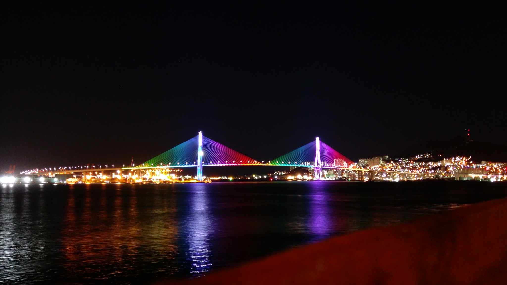 Busanghan Bridge, South Korea - My, Mobile photography, Bridge, Sea, South Korea, Sailors, Travels