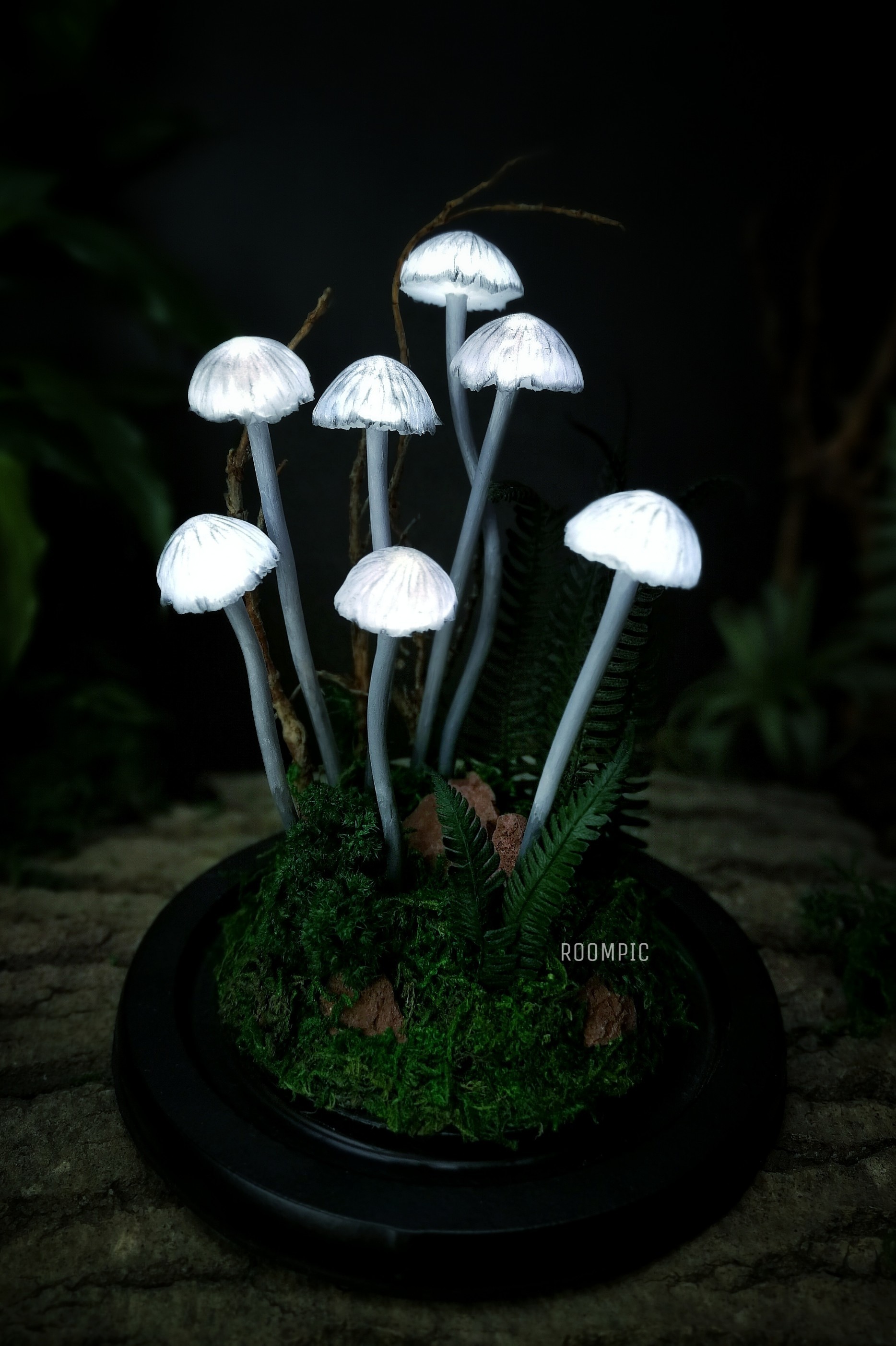 Glowing mushrooms, micro toadstools - My, Needlework without process, Handmade, Polymer clay, Mushrooms, Longpost