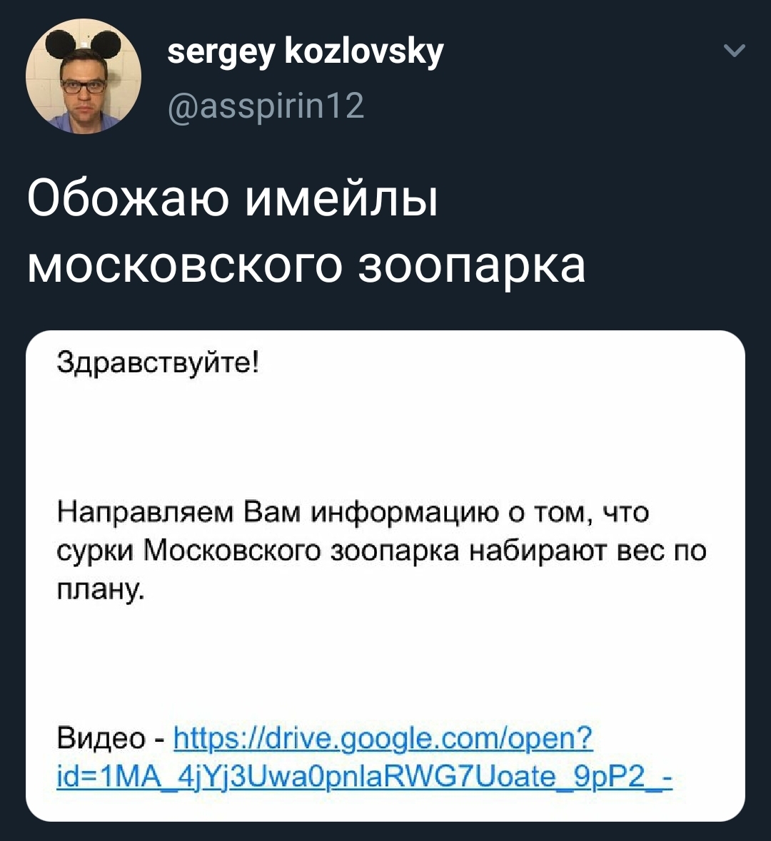 Все идёт по плану - Twitter, Скриншот, Зоопарк, Сурок, Московский зоопарк