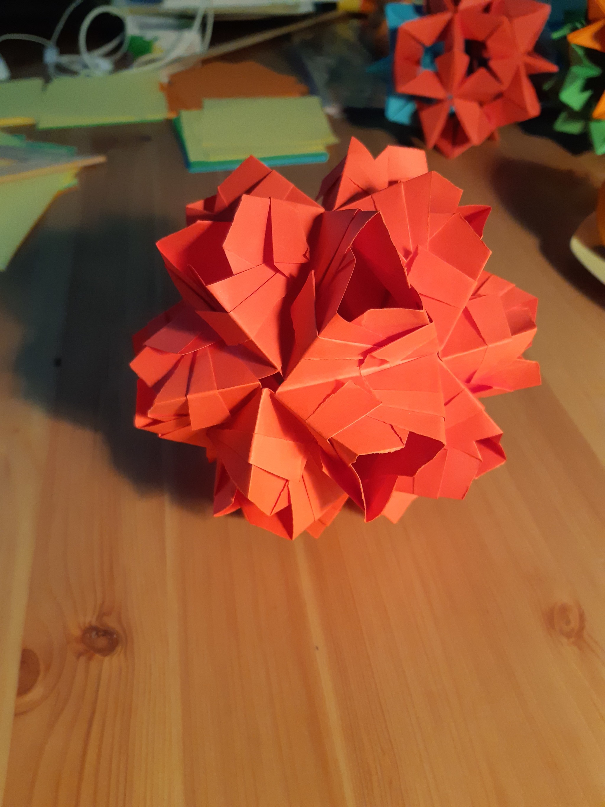 Собираем октаэдр многогранник из бумаги Kusudama by Mitsunobu Sonobe