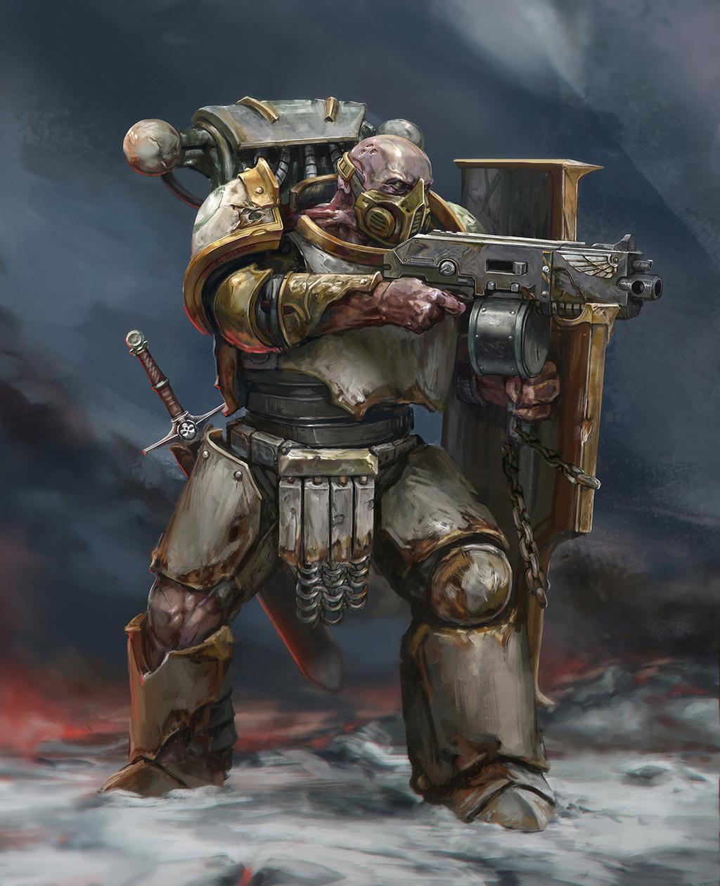 Chaos Space Marine - Warhammer 40k, Adeptus Astartes, Chaos Space marines, Хаос, Death Guard, Нургл