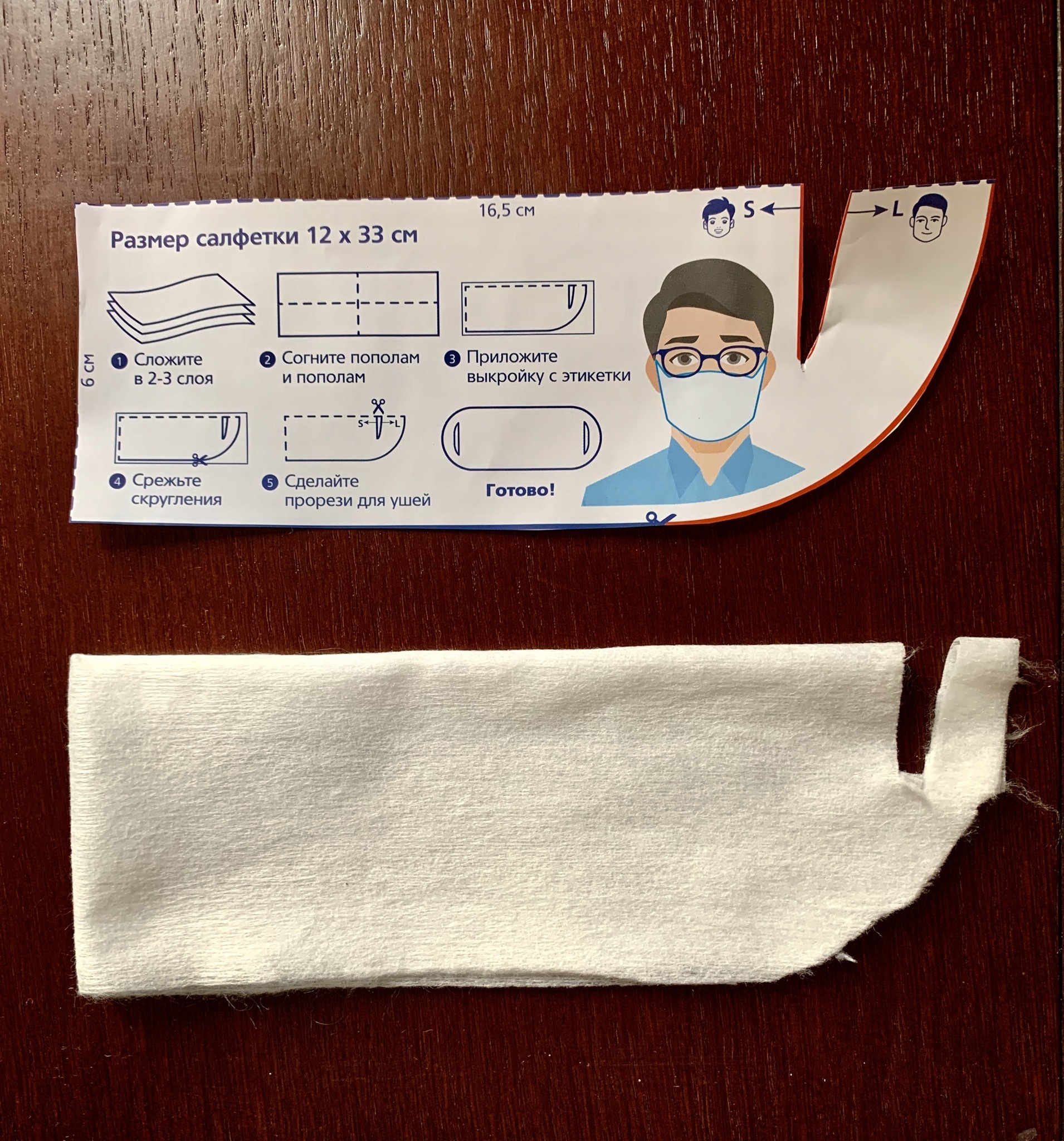 Test report on the product “Disposable individual barrier wipes” - My, Coronavirus, Mask, Epidemic, Protection, The medicine, Continuation, Fine, Longpost