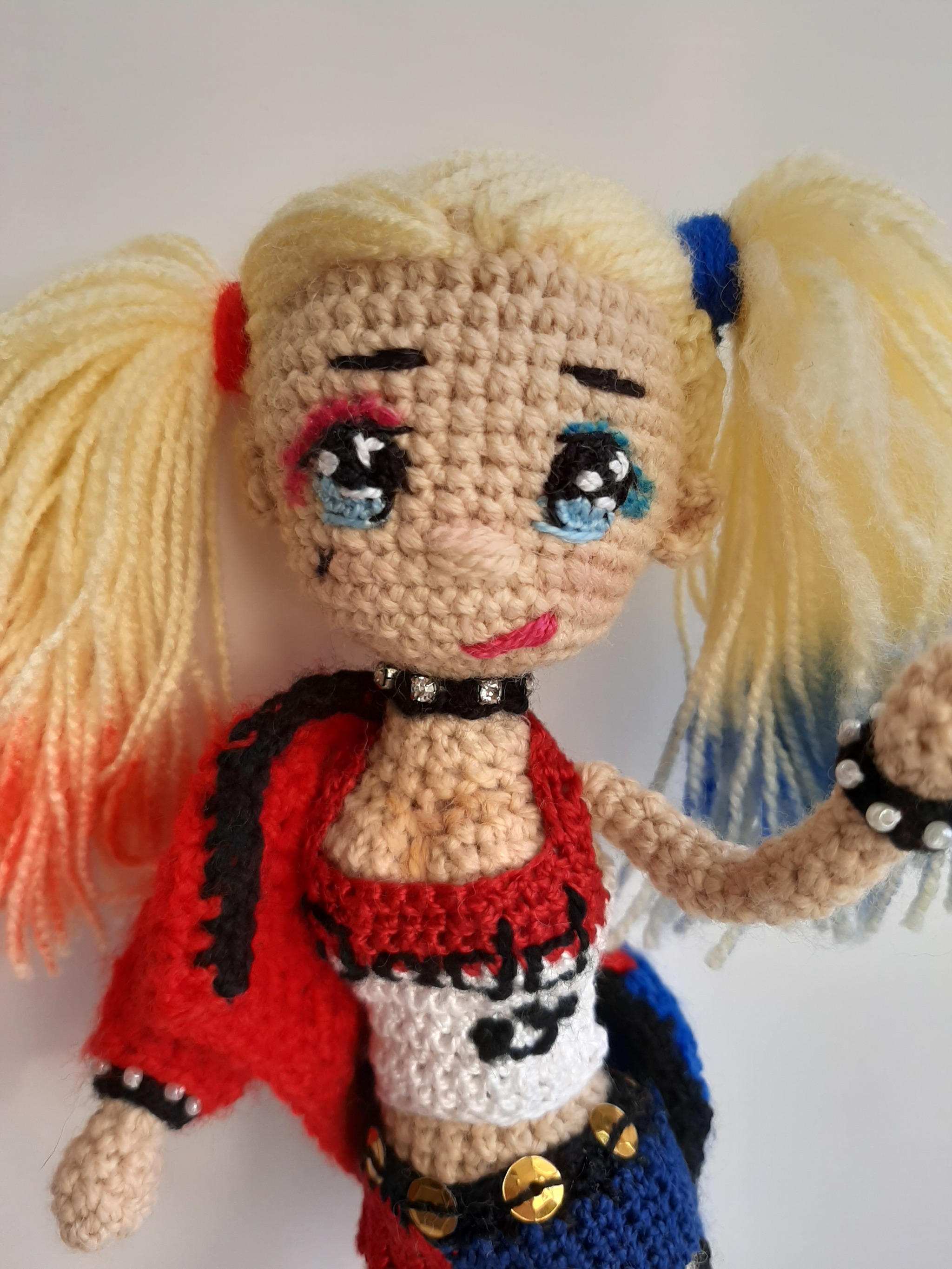 Harley Quinn - My, Crochet, Harley quinn, Hobby, Longpost