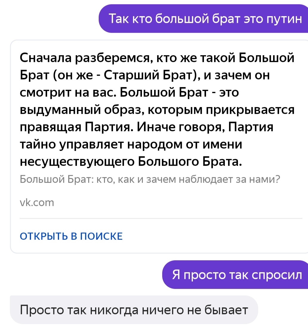 Big Brother - Big Brother, Humor, Yandex Alice, Longpost