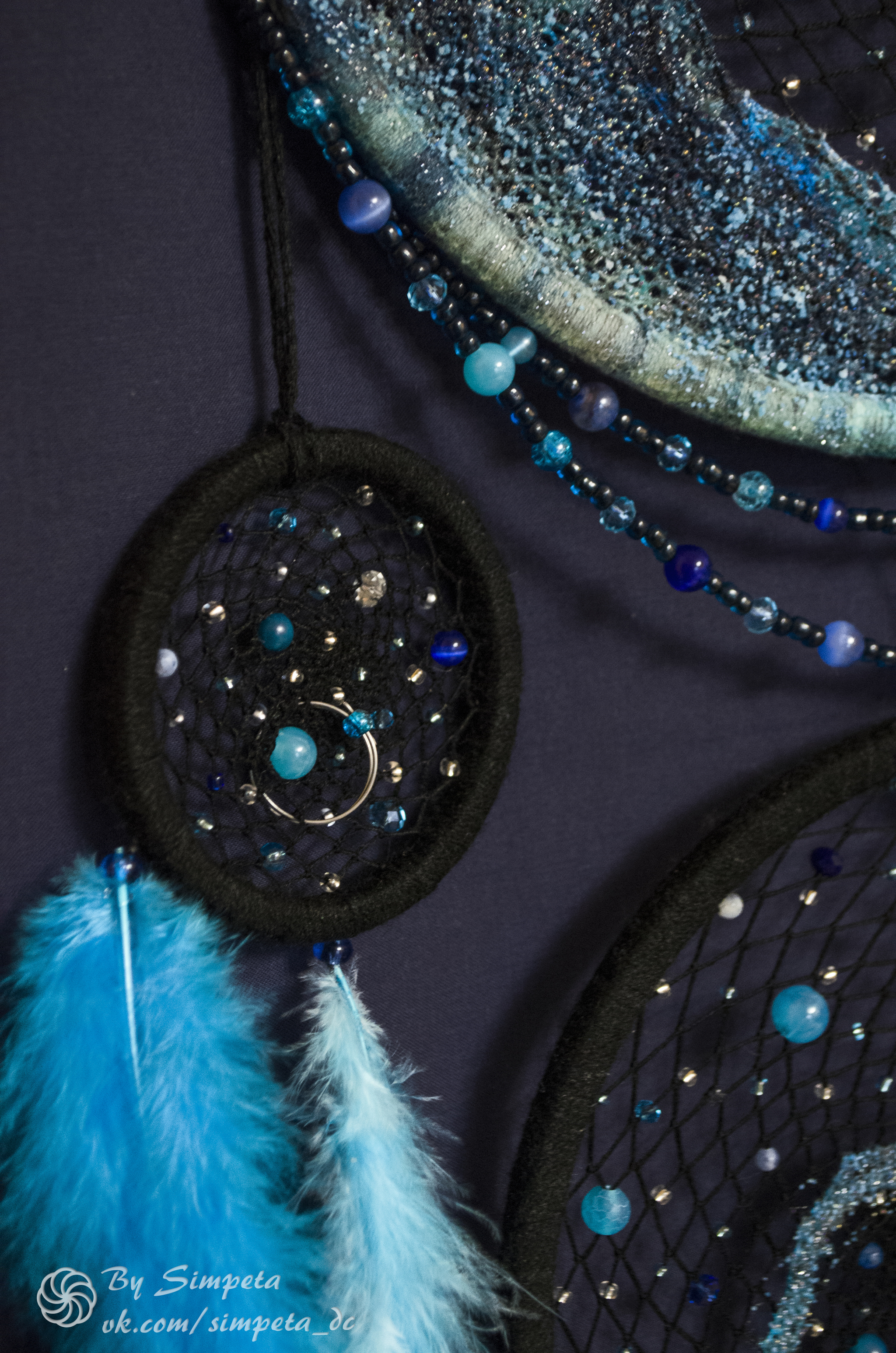 Dream catcher Space distances - My, Bysimpeta, Dreamcatcher, Needlework without process, Needlework, Handmade, Space, Stars, Longpost