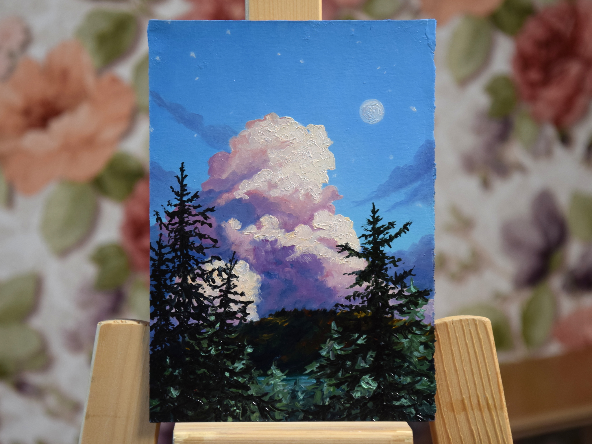 Cloud - My, Painting, Painting, Painting, Sunset
