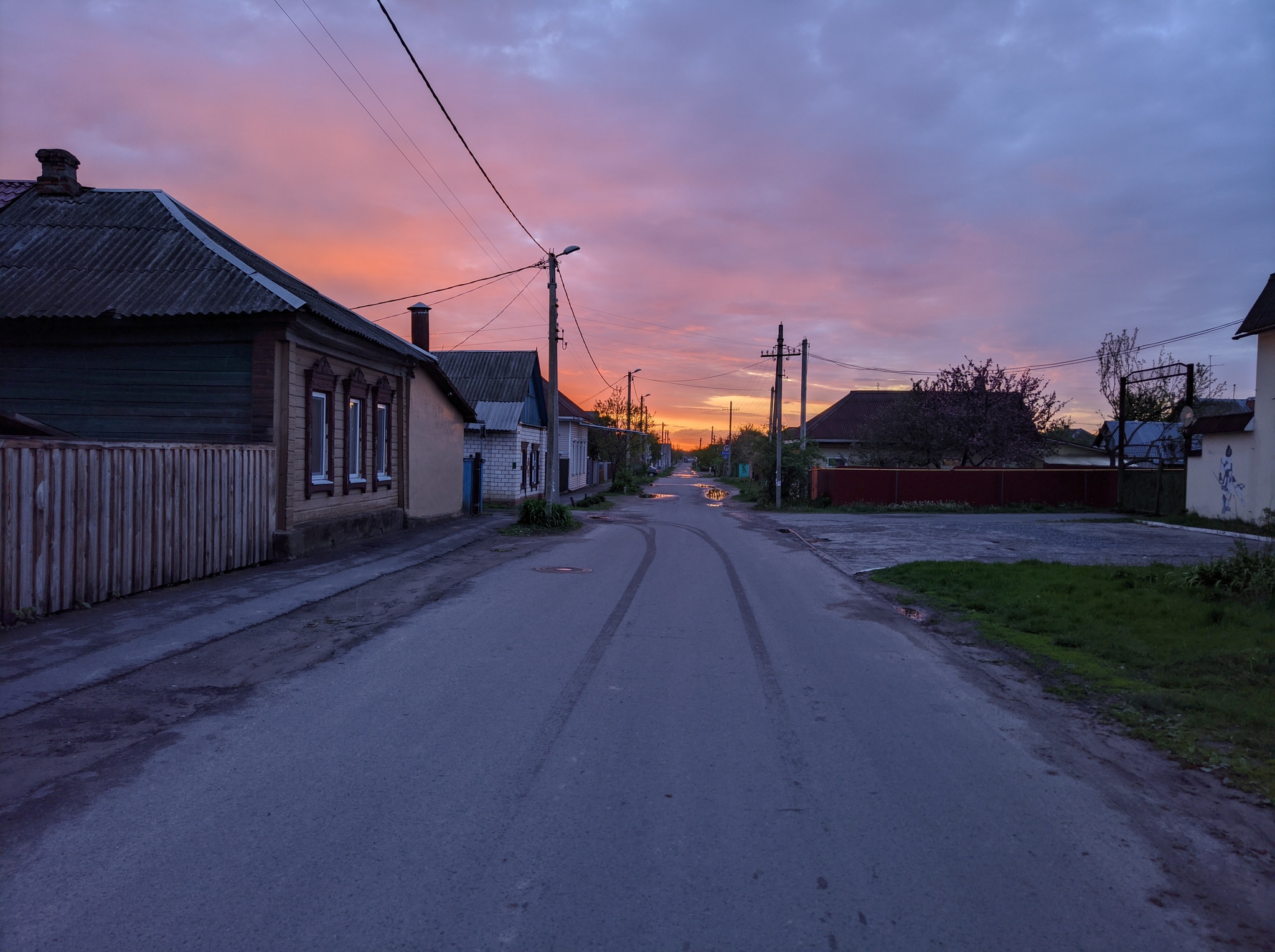 Закат одного дня - Моё, Закат, Google Camera, Мобильная фотография, Длиннопост