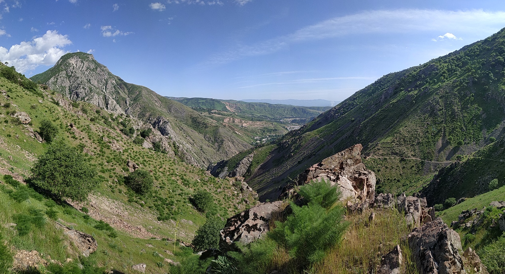 Weekend, near the city - My, The mountains, Панорама, Nature, Tajikistan, Weekend, Longpost