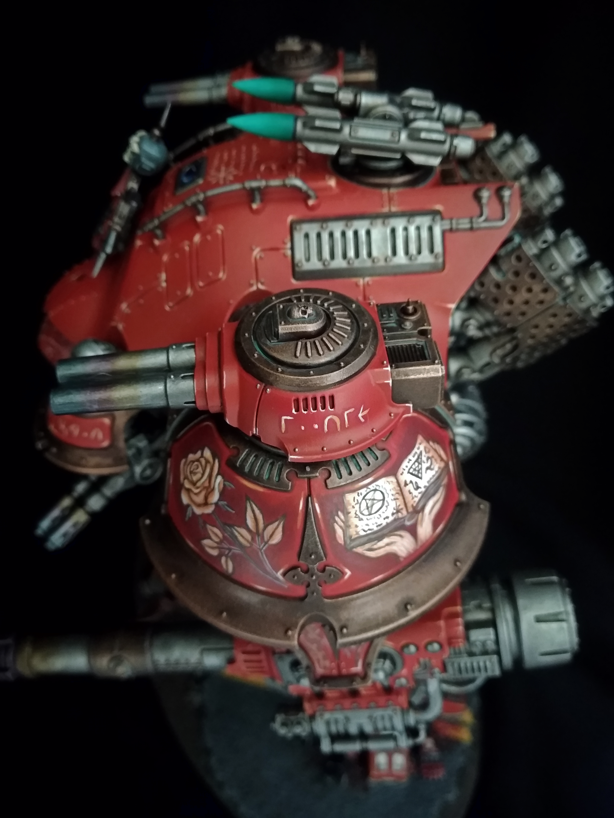 Карантинный покрас - Моё, Warhammer 40k, Wh miniatures, Покраска миниатюр, Imperial Knight, Chaos Knight, Длиннопост