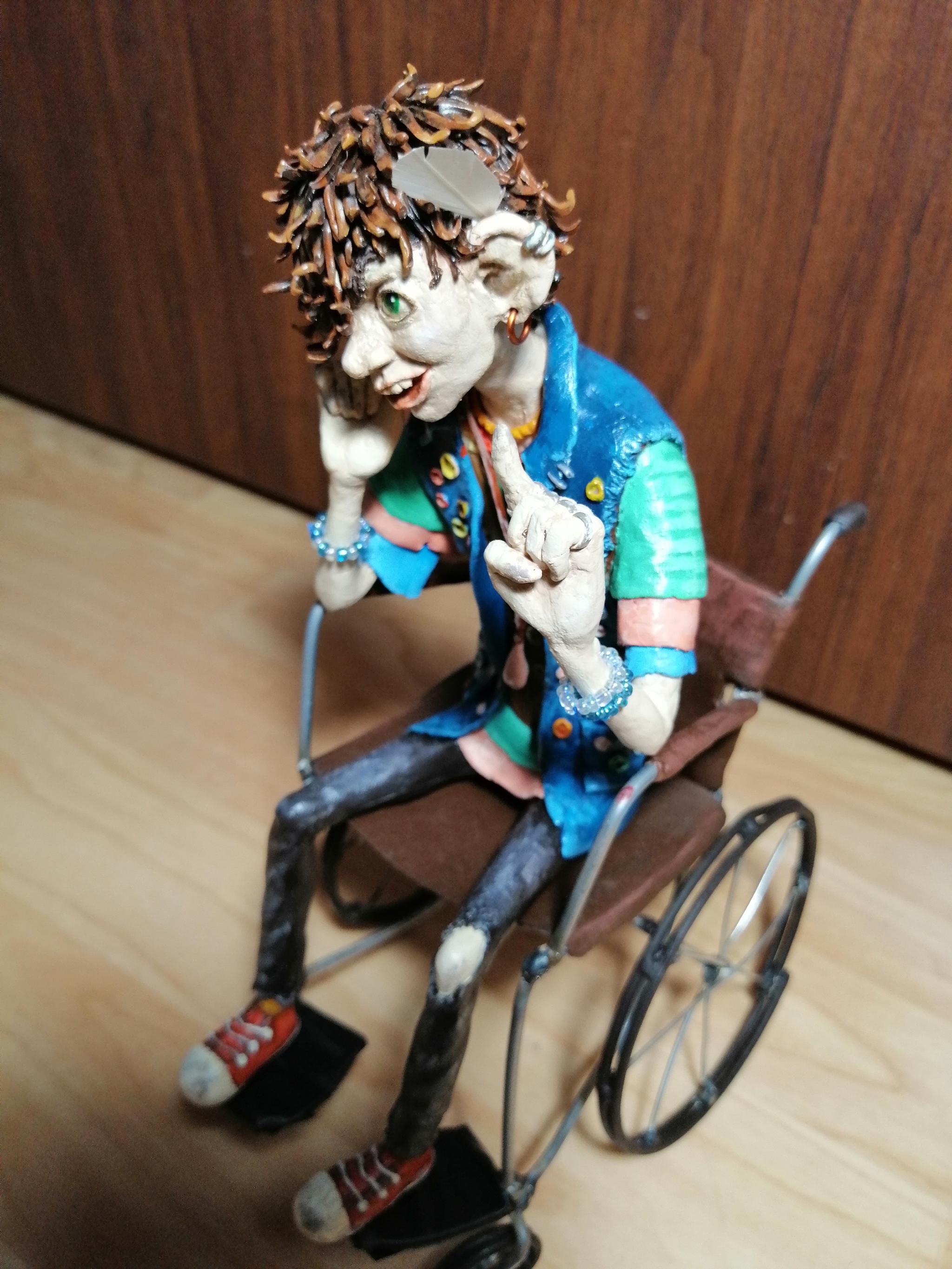 Tabaki is a character from the book The House in Which... - My, Characters (edit), Handmade, With your own hands, Polymer clay, Лепка, Creation, Longpost, Needlework without process