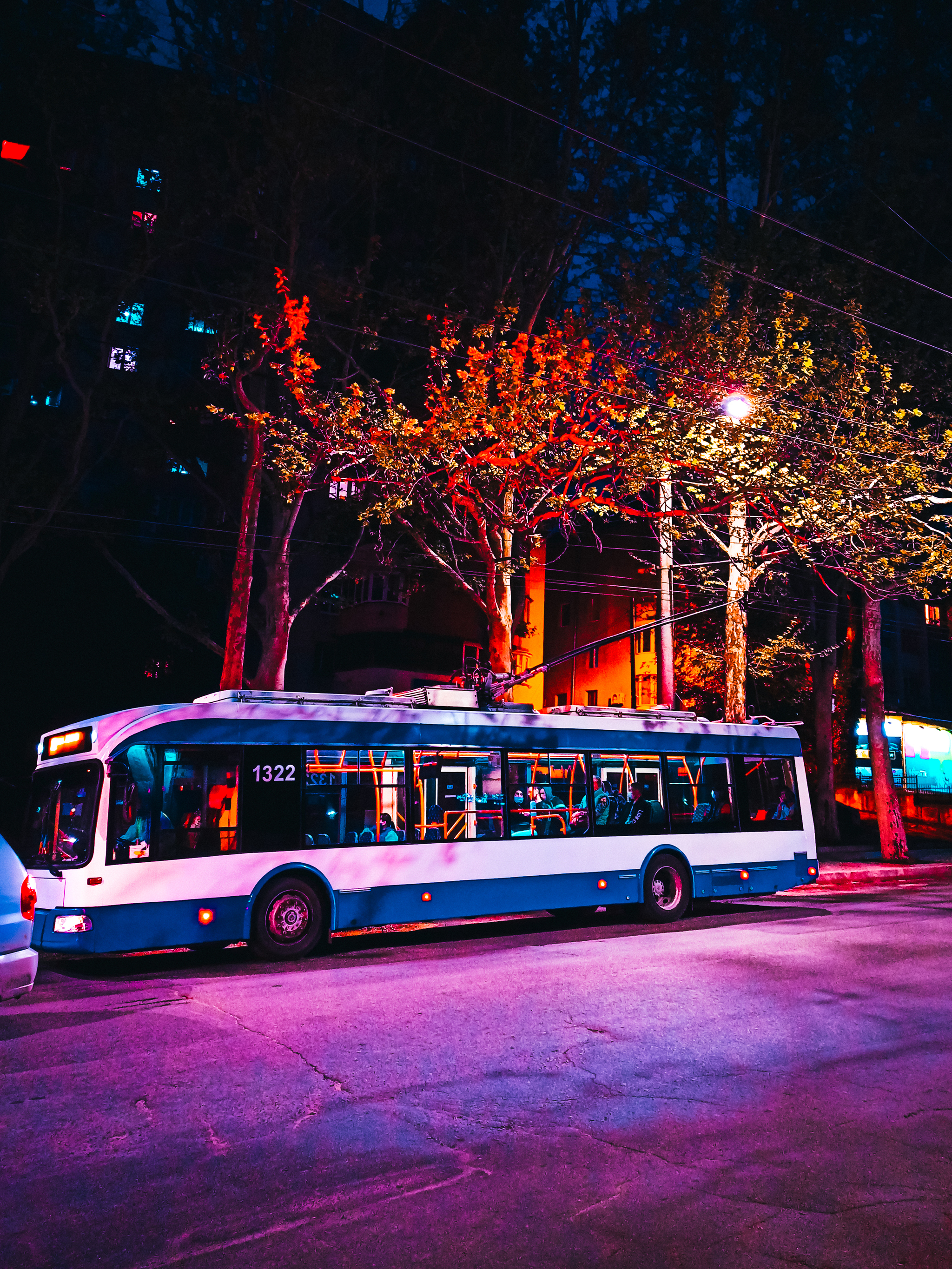 Chisinau 2020 - My, Moldova, Kishinev, Night, Neon, Mobile photography, Town, Longpost