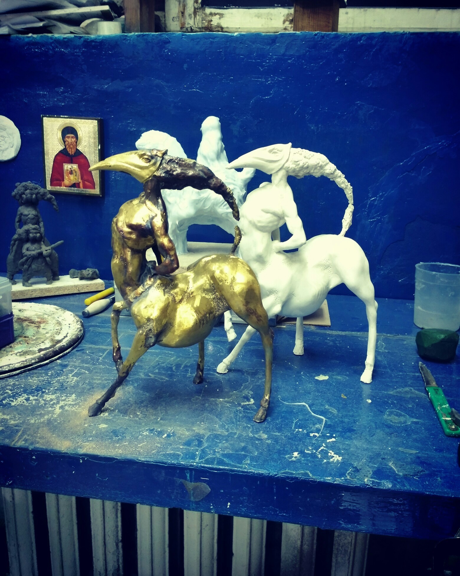 From the life of sculpture - My, Art, Sculpture, Craft, Centaur, Metal, Longpost