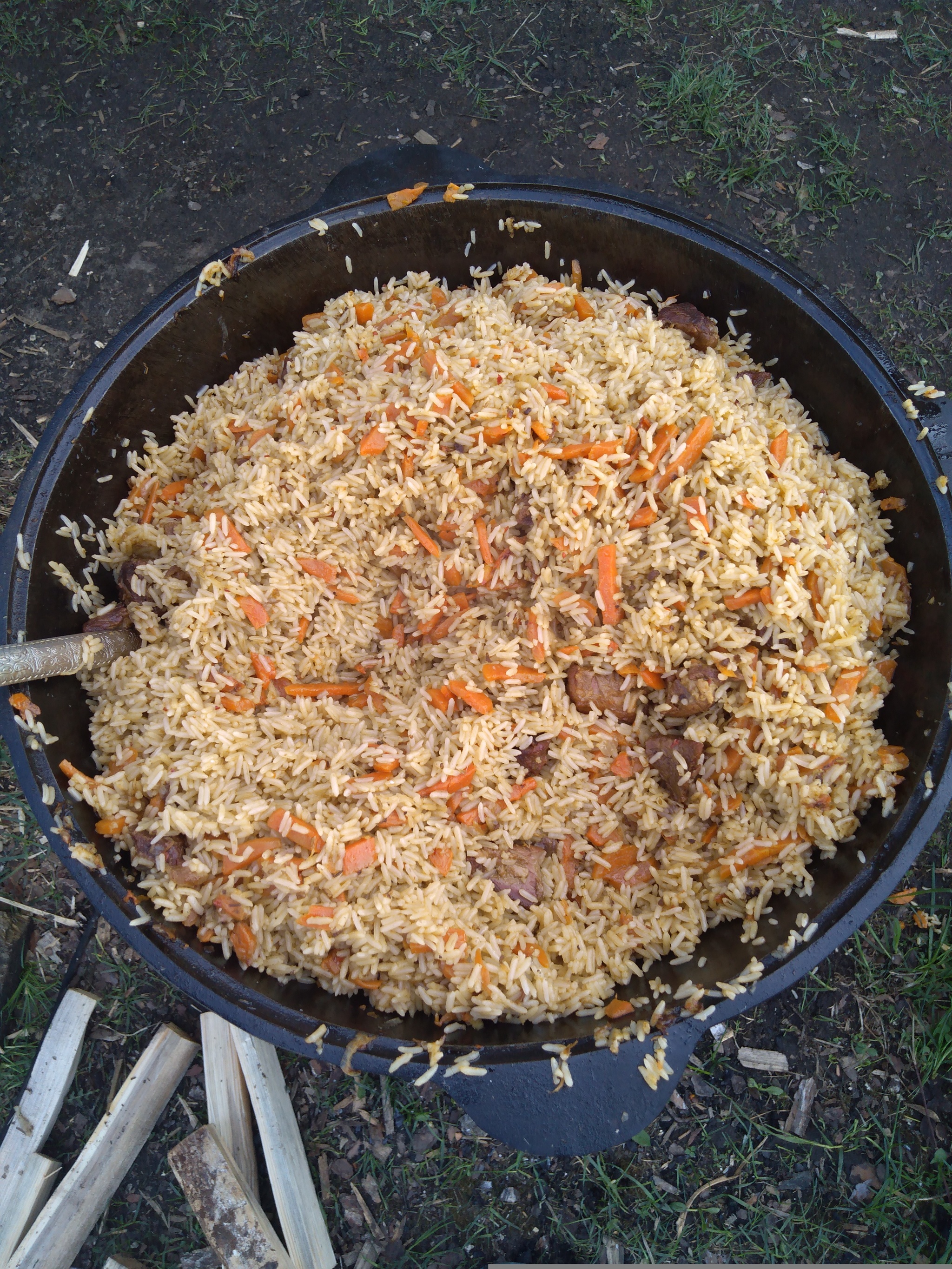 Lamb pilaf - My, Pilaf, Bonfire, Food, Dacha, Longpost, Recipe, Cooking