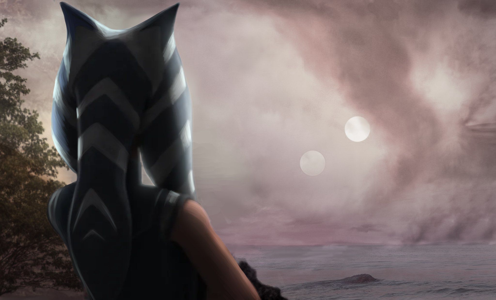 Inspired by the end of the Clone Wars, I drew some art with Ahsoka - My, Star Wars, Ahsoka Tano, The clone Wars, Order 66, Star Wars: The Clone Wars, Longpost