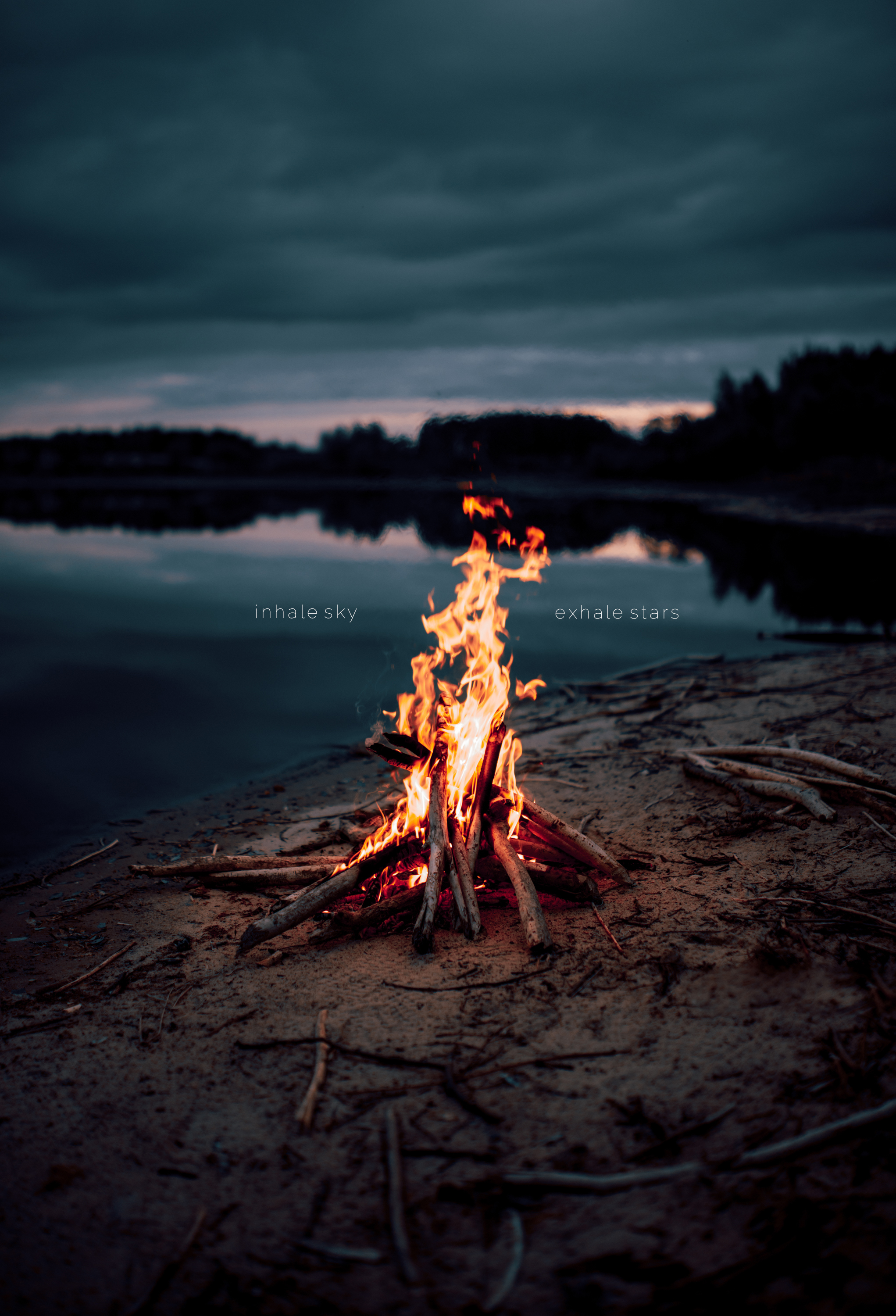 May stars - My, Bonfire, Nature, Hike, Lake, Thoughts, Evening, Sunset, The photo, Longpost