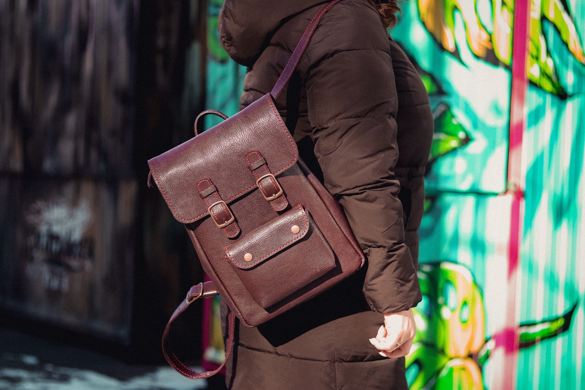 My leather backpack debut - My, Backpack, Leather products, With your own hands, Longpost, Needlework with process, Natural leather