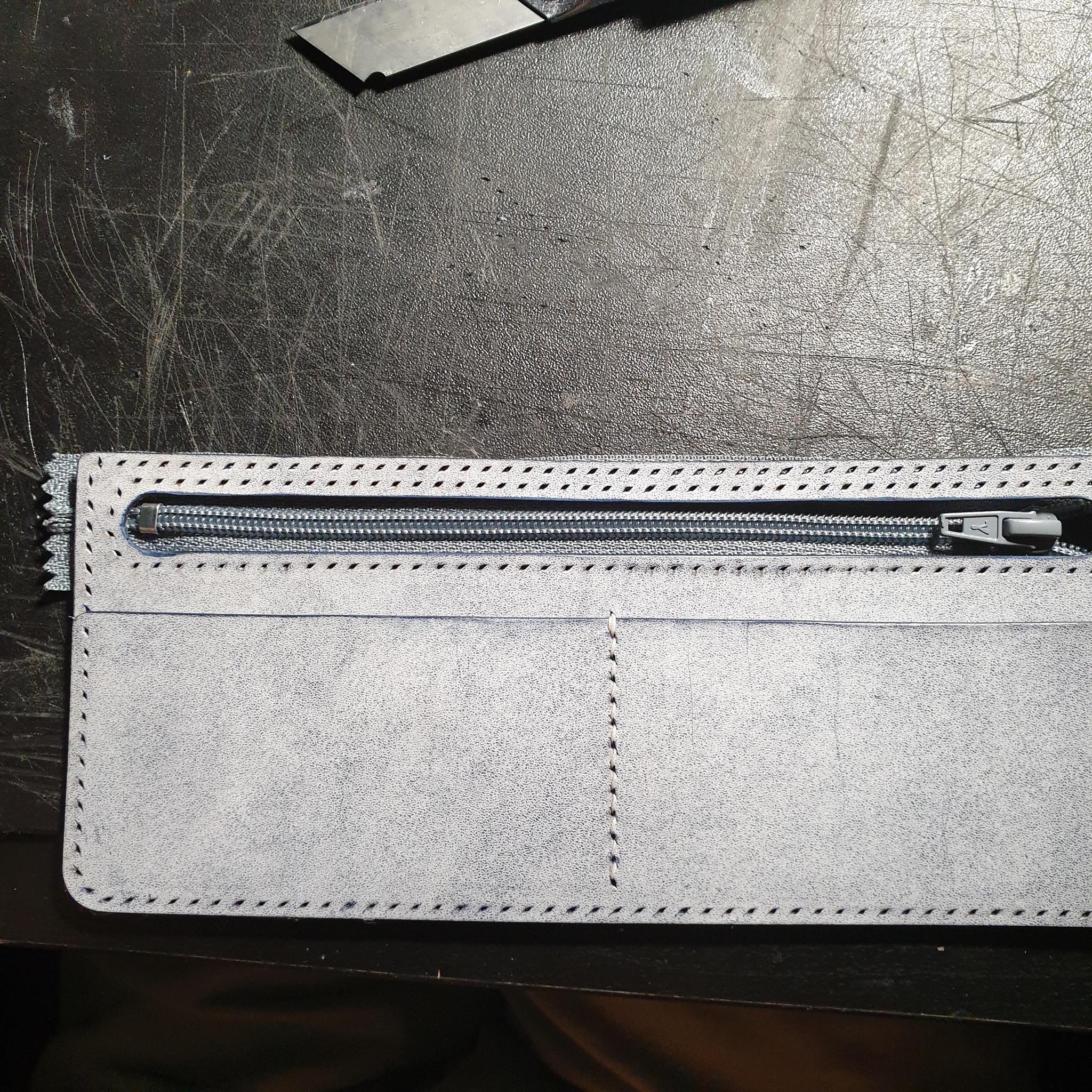 Making a leather wallet - My, Handmade, Leather products, Longpost, Needlework with process