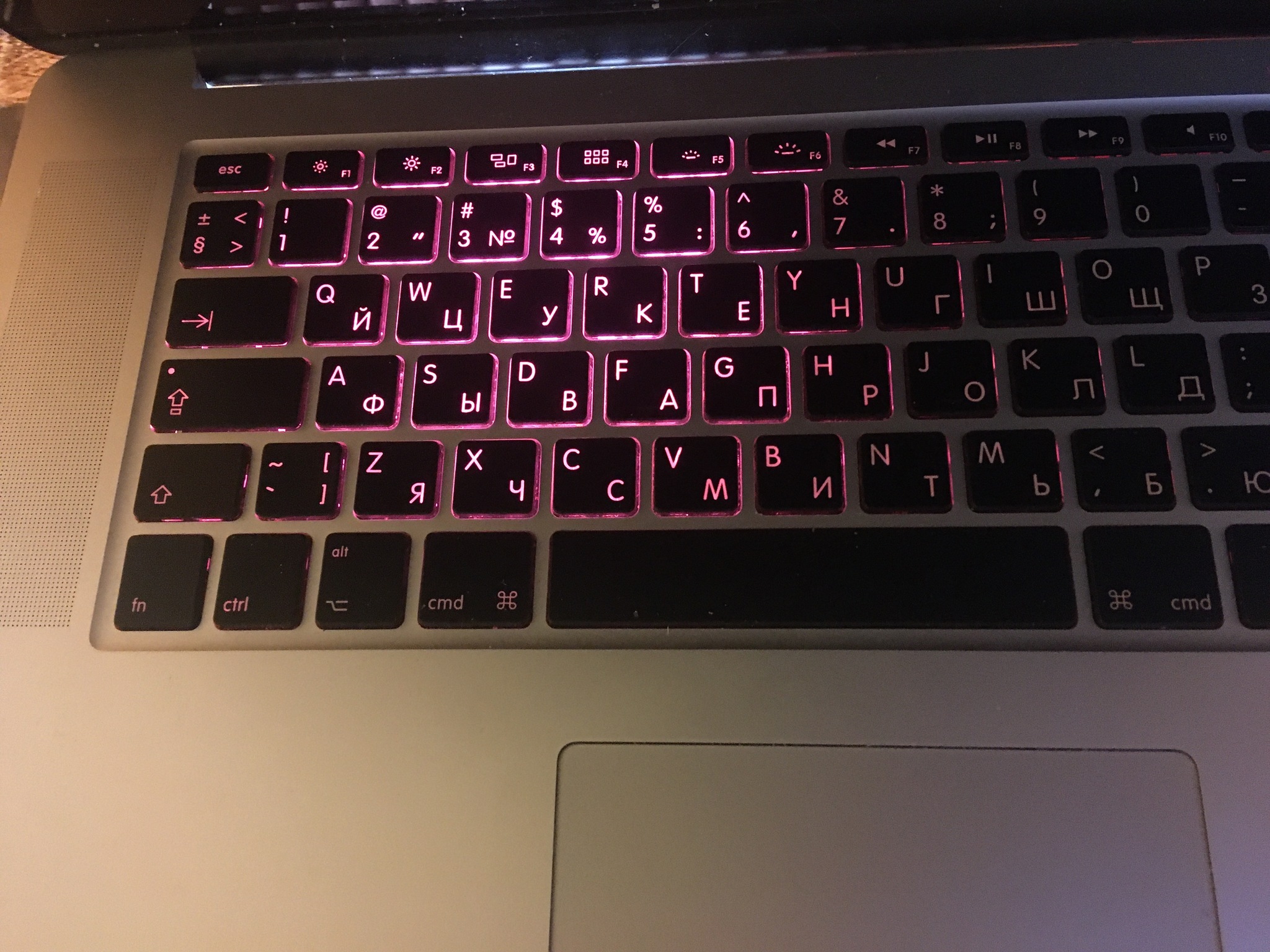 Modding keyboard backlight for MacBook Pro - My, Macbook, Modding, Longpost, Keyboard, Backlight