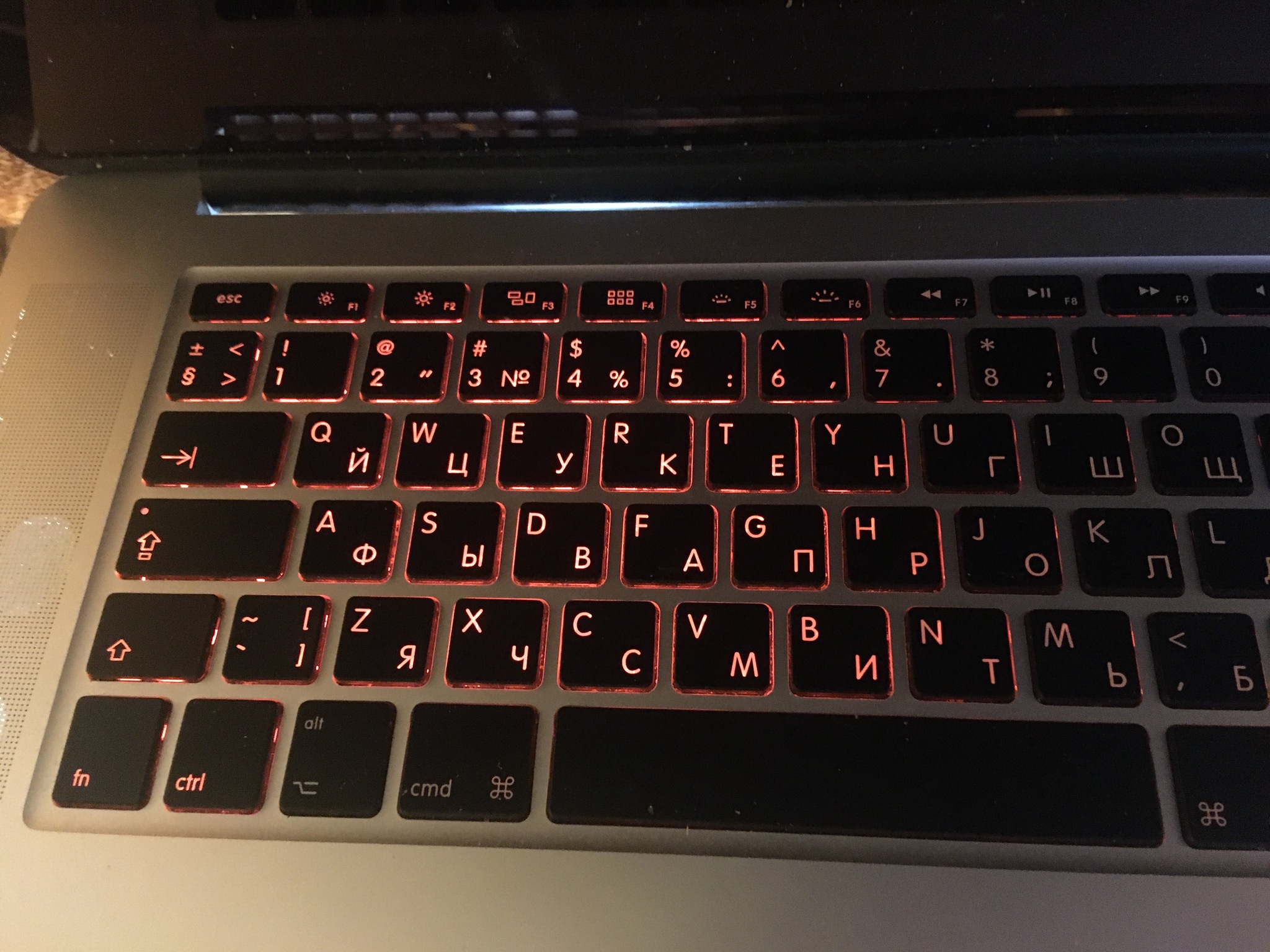 Modding keyboard backlight for MacBook Pro - My, Macbook, Modding, Longpost, Keyboard, Backlight