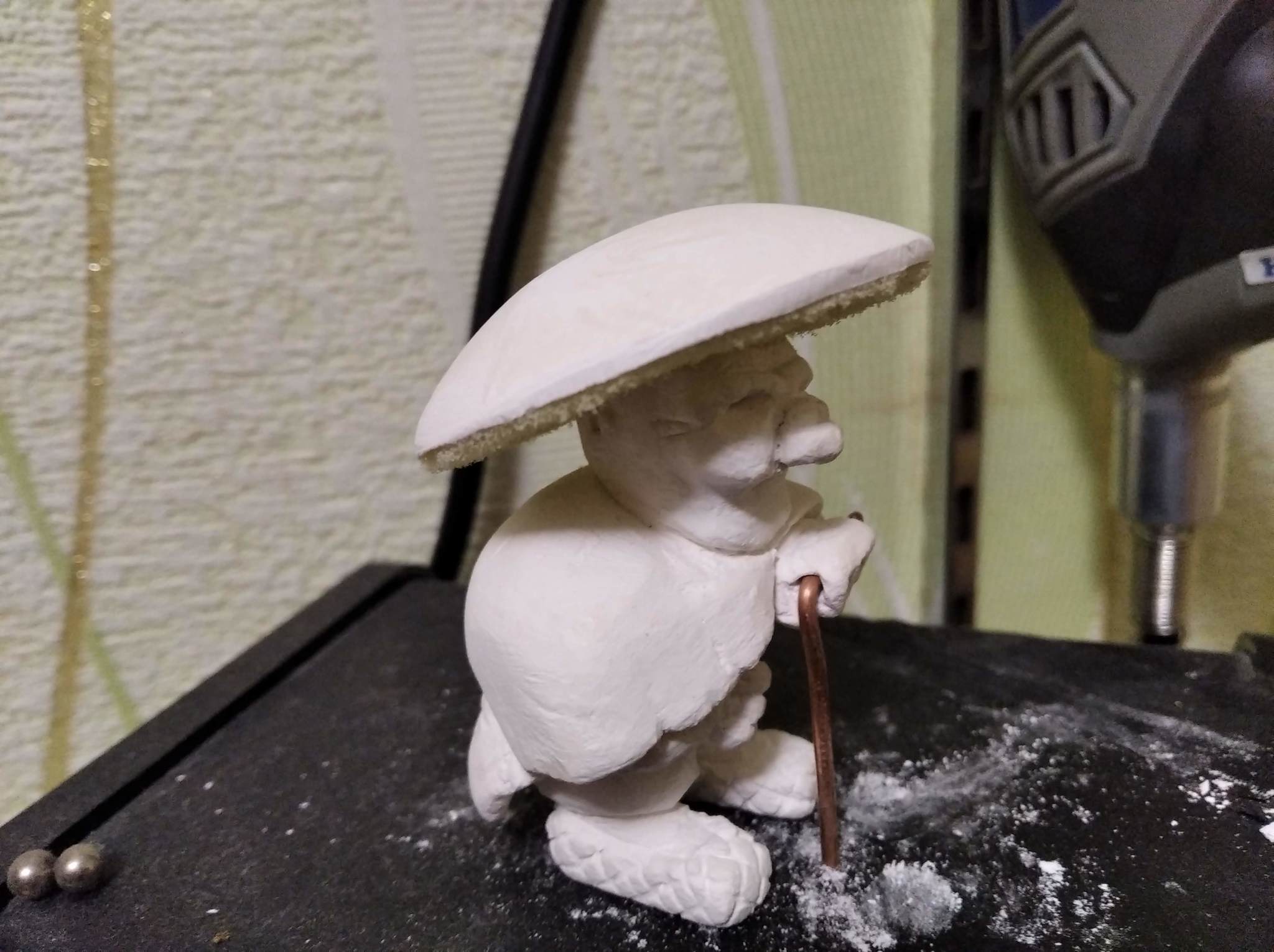 Old Man-Borovichok - My, Crafts, Gypsum, Video, Longpost, Borovik