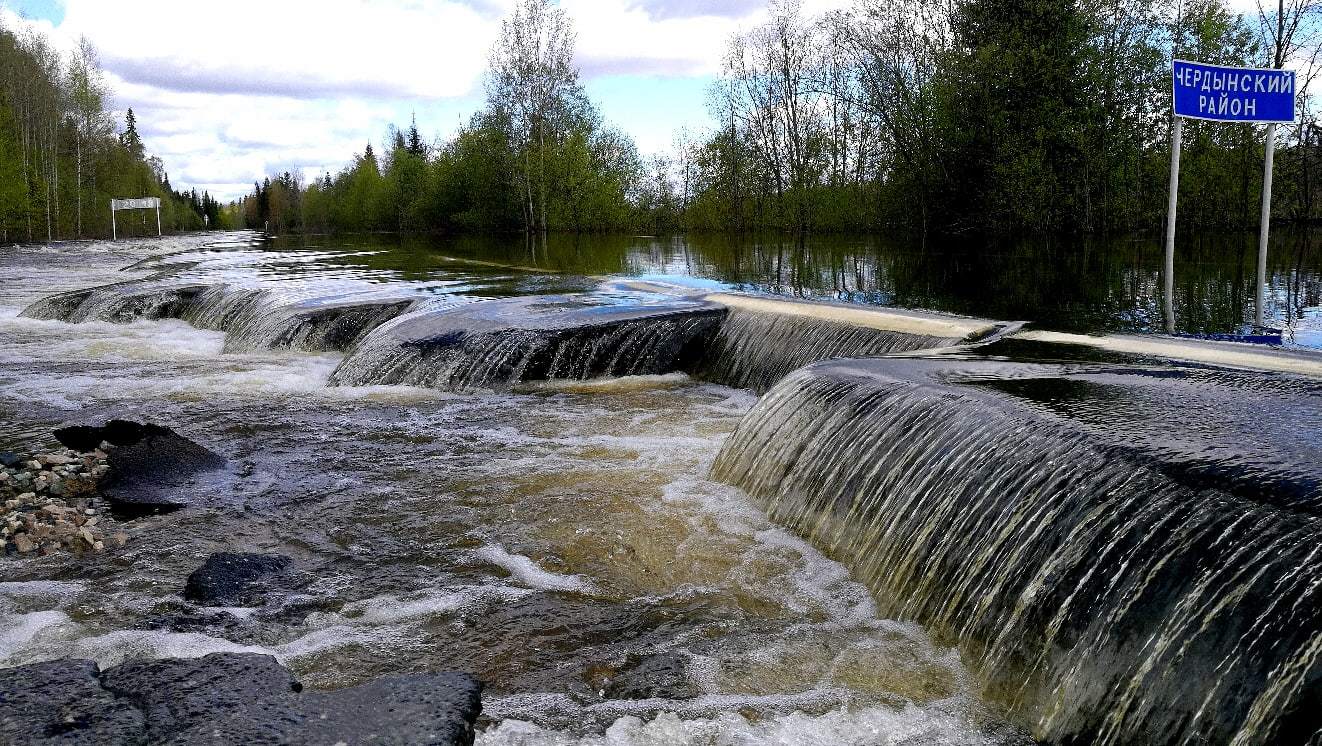 Flood Cherdynsky district, Perm region - Cherdyn, Flood, Spring, Потоп, Perm Territory, Longpost