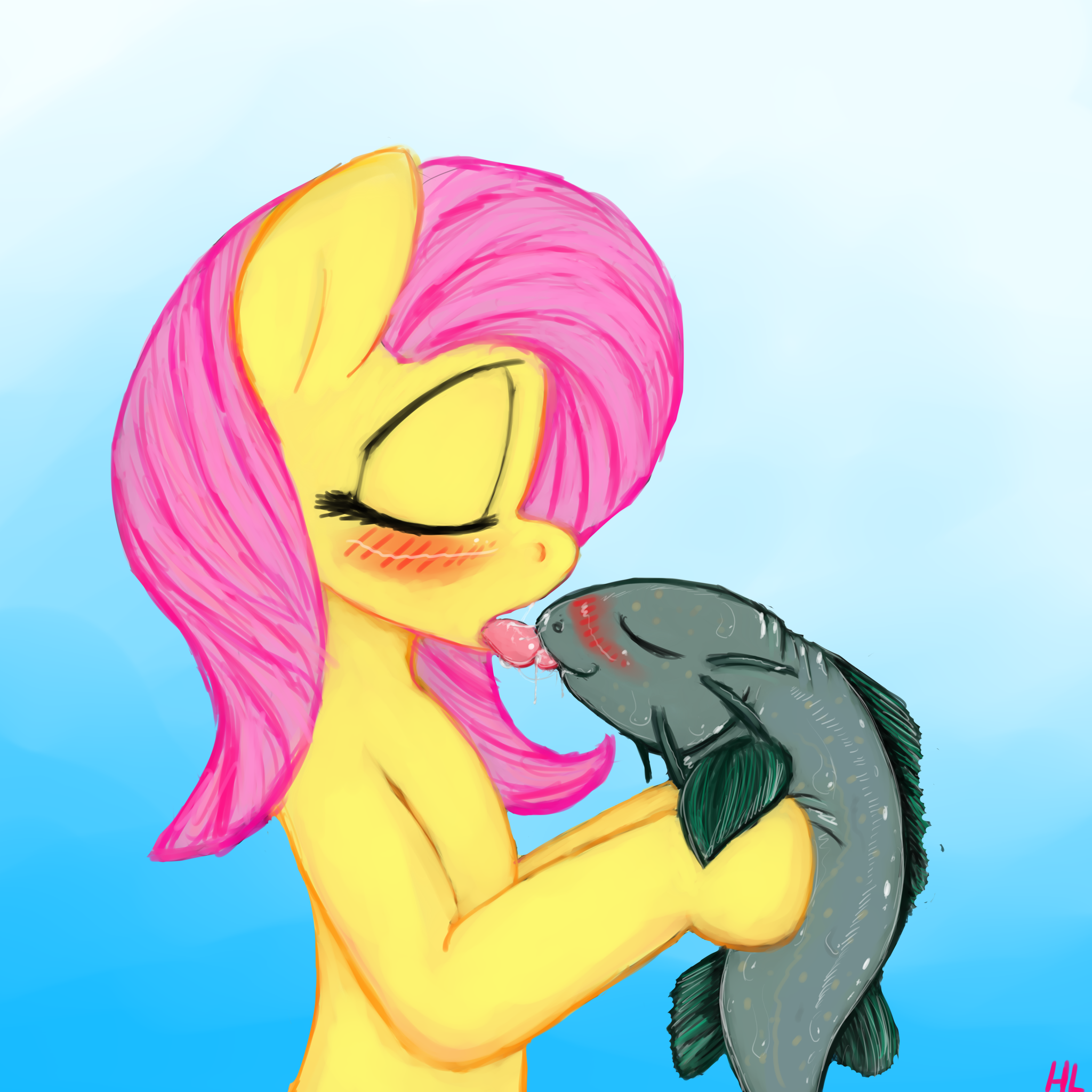 Here's some fuel for strange dreams - My little pony, Fluttershy, Catfish, MLP Edge