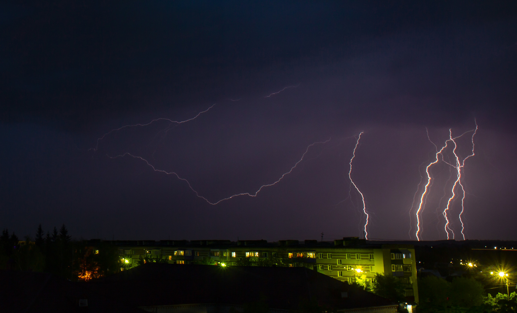 Lightning - My, Lightning, Thunderstorm, Spring, The photo, Longpost