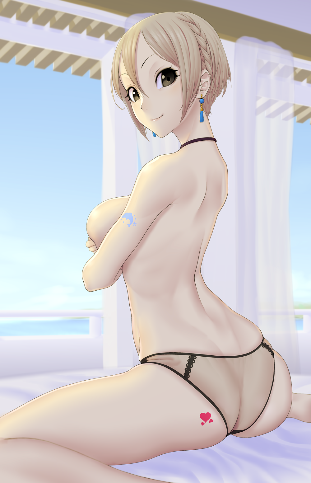 Shiomi Shuuko - NSFW, Anime, Anime art, The idolmaster, Idolmaster Cinderella Girls, Shiomi shuuko, Breast, Booty, Pantsu