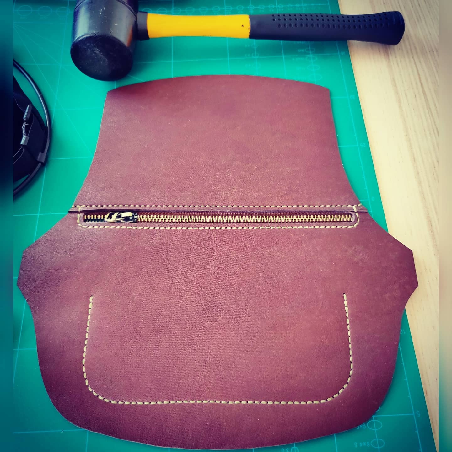 Purse - My, Leather products, Leather, Longpost