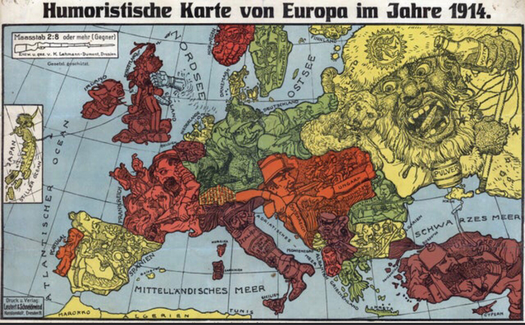 Юмористическая карта Европы - Карты, Юмор