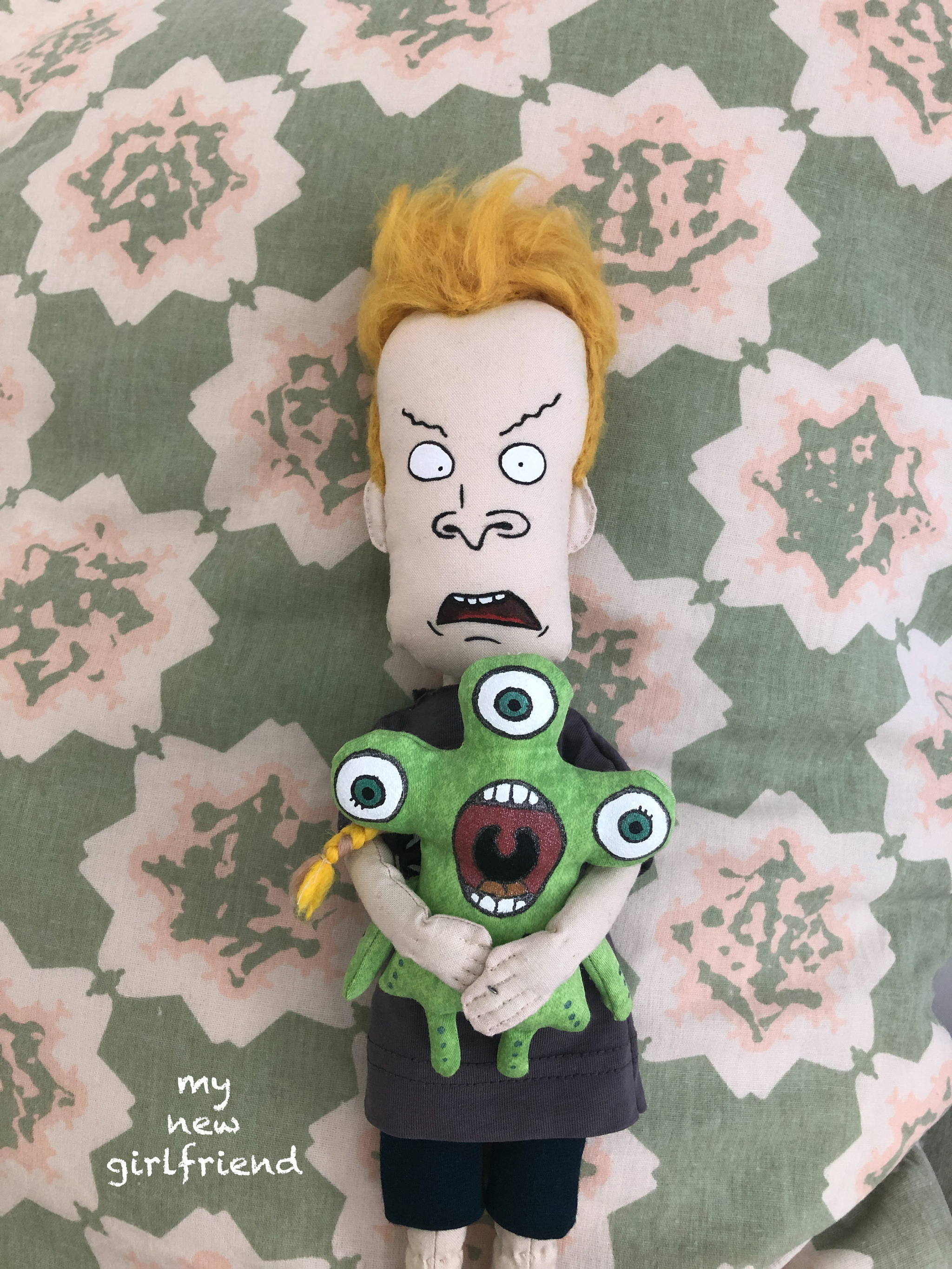 Beavis Cornholio - My, Beavis and Butt-head, Textile doll, Needlework without process, Horror, The Great Corn, Art, Cartoons, 90th, Video, Longpost