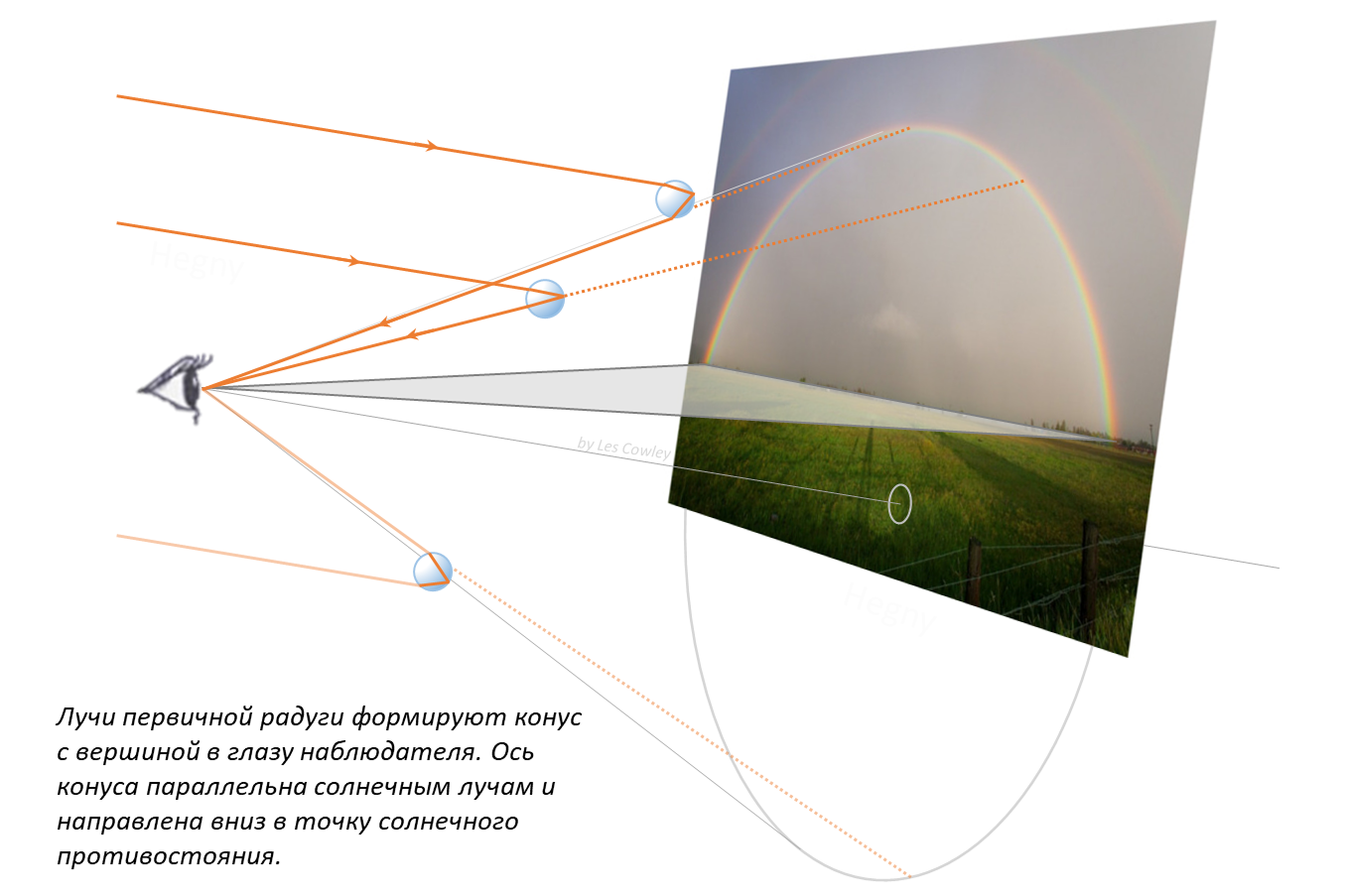 How does a rainbow work? Part 1: Primary Rainbow - My, The science, Rainbow, Optics, Images, Longpost